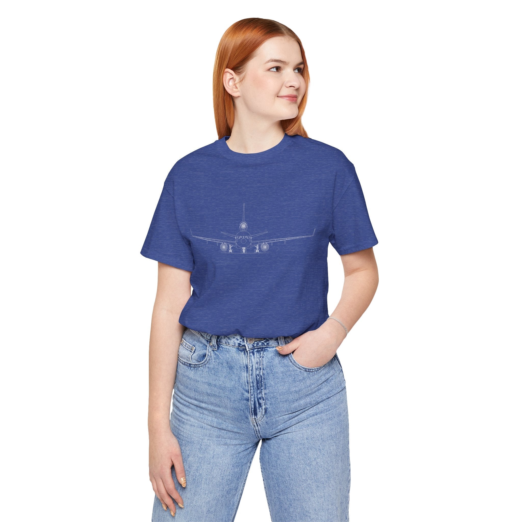 McDonnell Douglas MD-11 Unisex Soft Feel Jersey Short Sleeve Tee - Dark Heather Colors - T-Shirt - WCUniforms