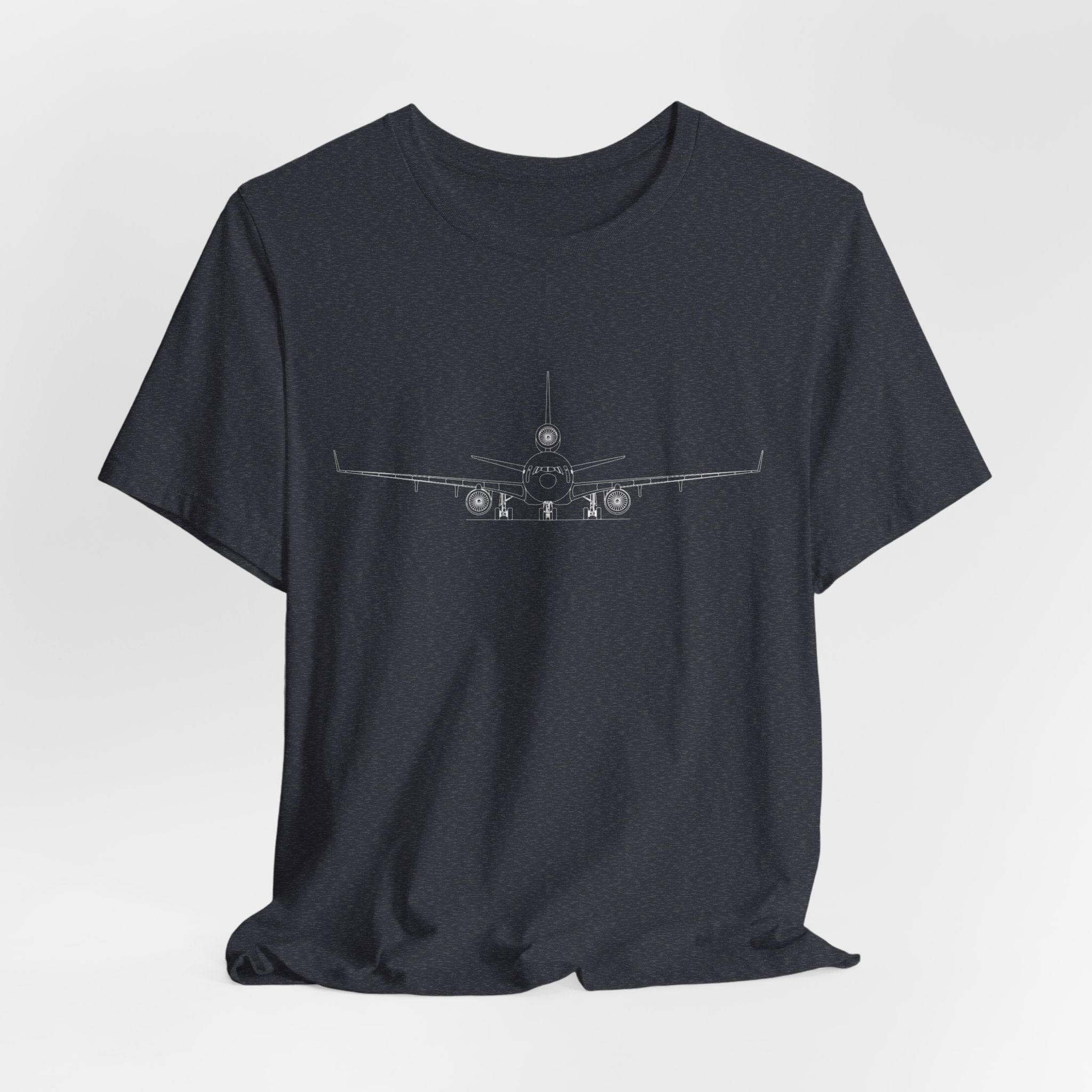 McDonnell Douglas MD-11 Unisex Soft Feel Jersey Short Sleeve Tee - Dark Heather Colors - T-Shirt - WCUniforms