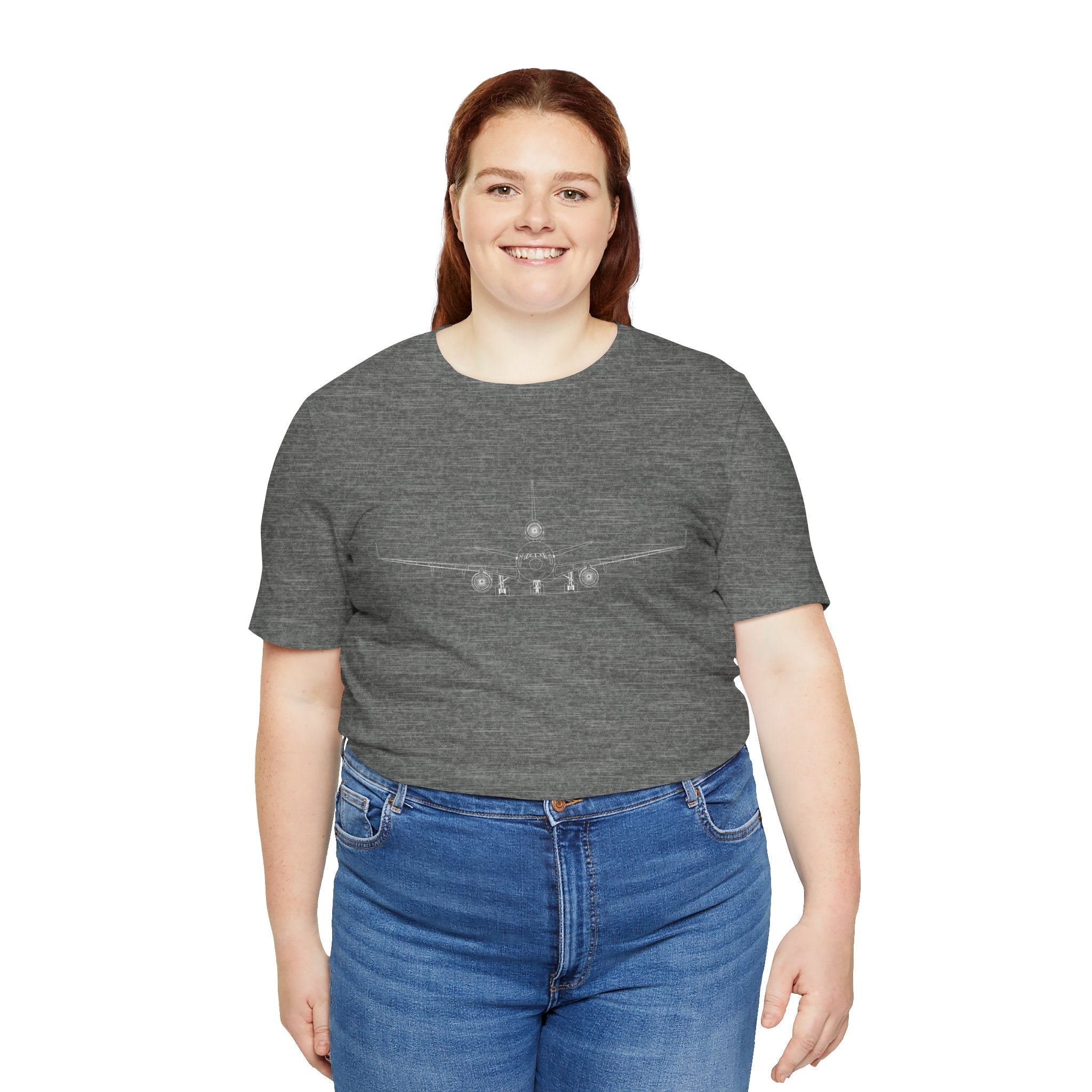 McDonnell Douglas MD-11 Unisex Soft Feel Jersey Short Sleeve Tee - Dark Heather Colors - T-Shirt - WCUniforms