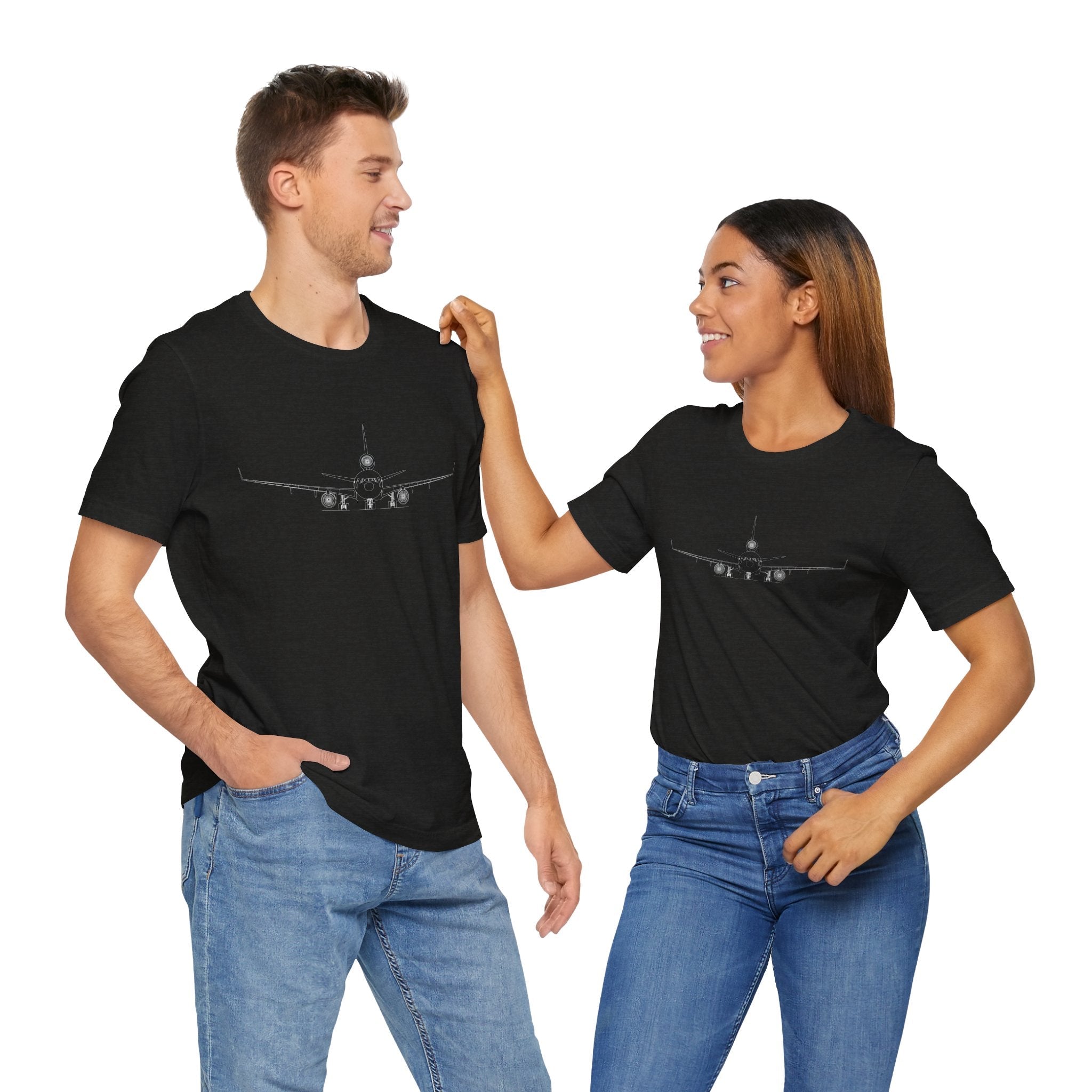 McDonnell Douglas MD-11 Unisex Soft Feel Jersey Short Sleeve Tee - Dark Heather Colors - T-Shirt - WCUniforms