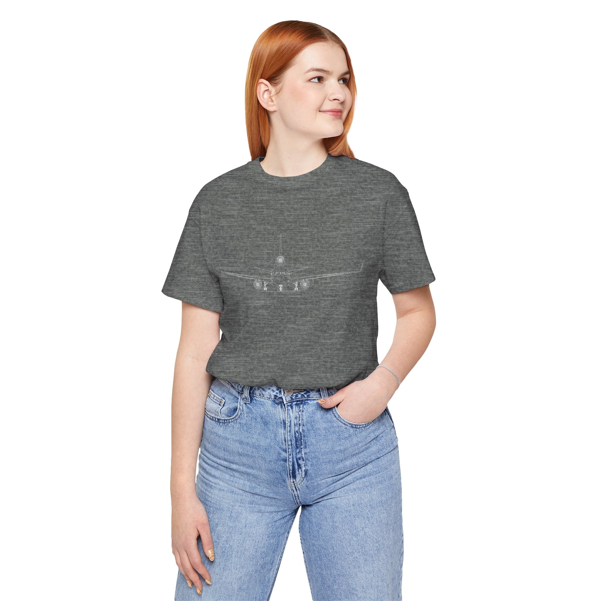 McDonnell Douglas MD-11 Unisex Soft Feel Jersey Short Sleeve Tee - Dark Heather Colors - T-Shirt - WCUniforms