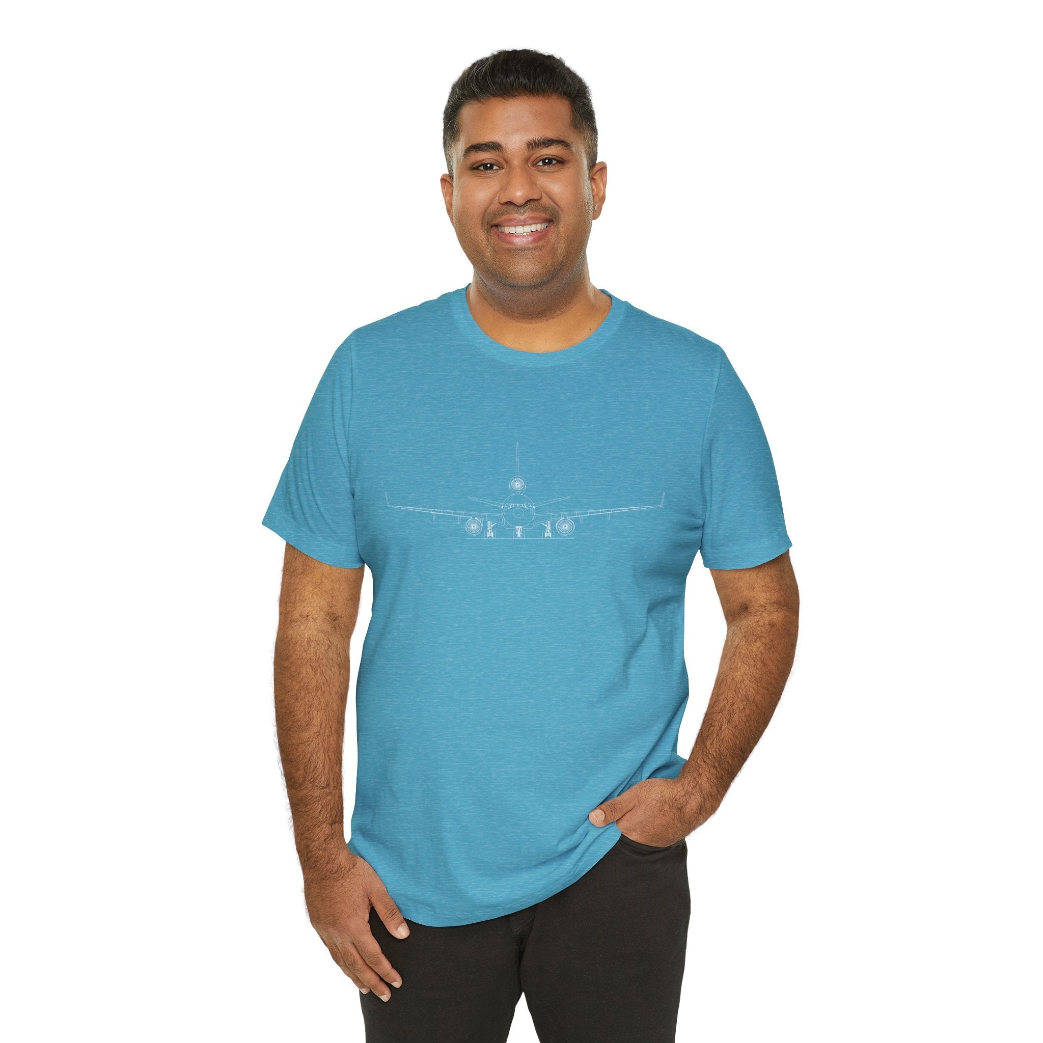 McDonnell Douglas MD-11 Unisex Soft Feel Jersey Short Sleeve Tee - Dark Heather Colors - T-Shirt - WCUniforms