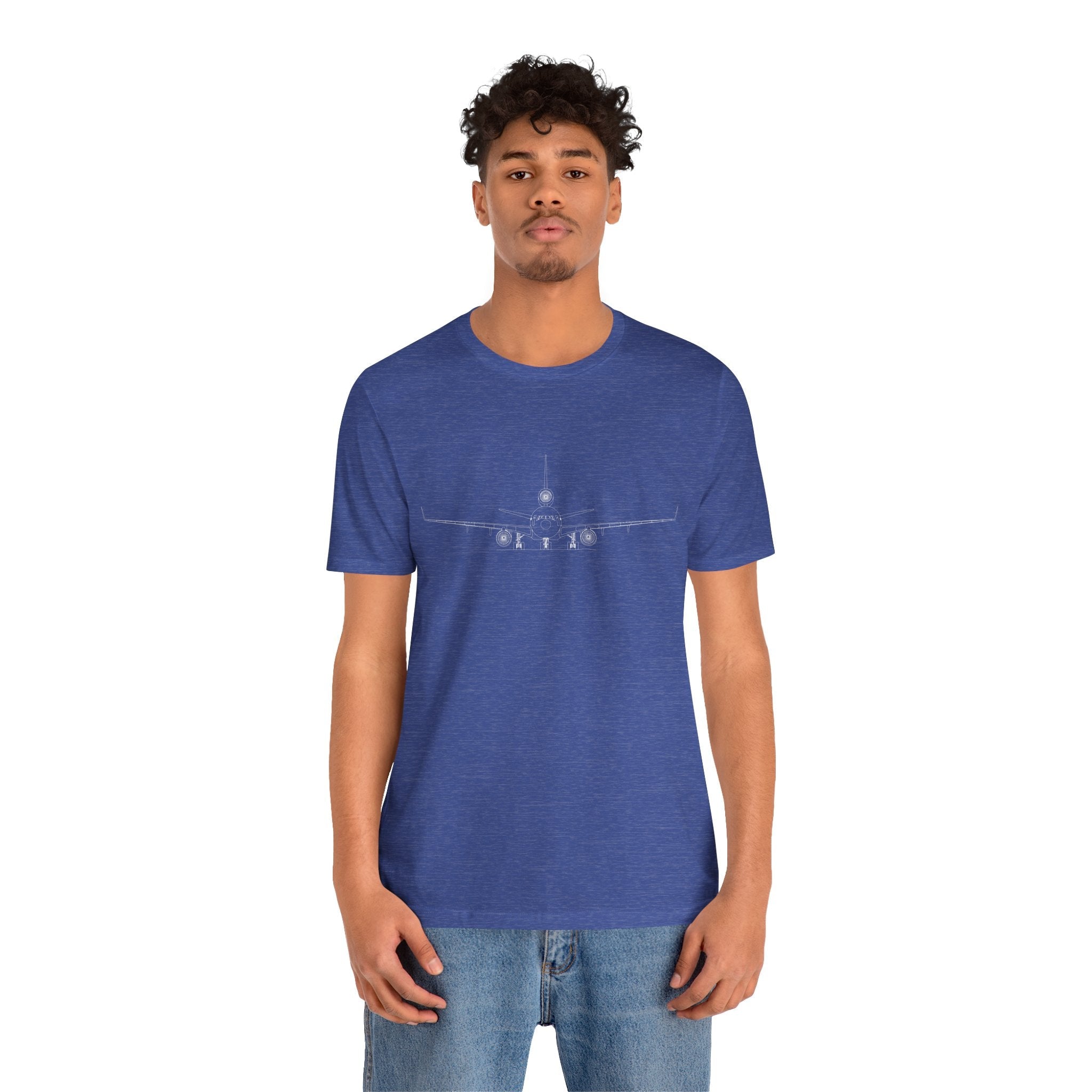 McDonnell Douglas MD-11 Unisex Soft Feel Jersey Short Sleeve Tee - Dark Heather Colors - T-Shirt - WCUniforms