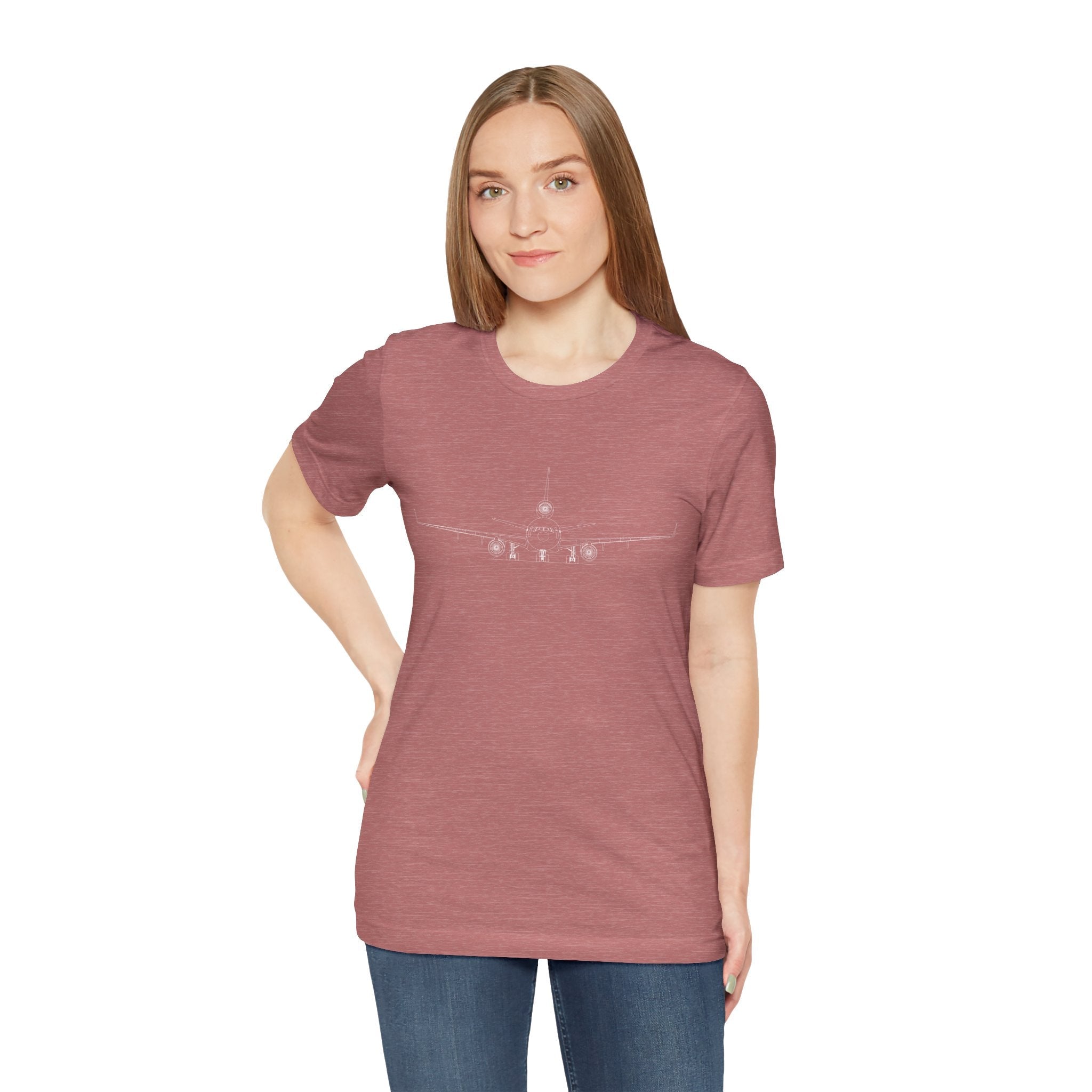 McDonnell Douglas MD-11 Unisex Soft Feel Jersey Short Sleeve Tee - Dark Heather Colors - T-Shirt - WCUniforms