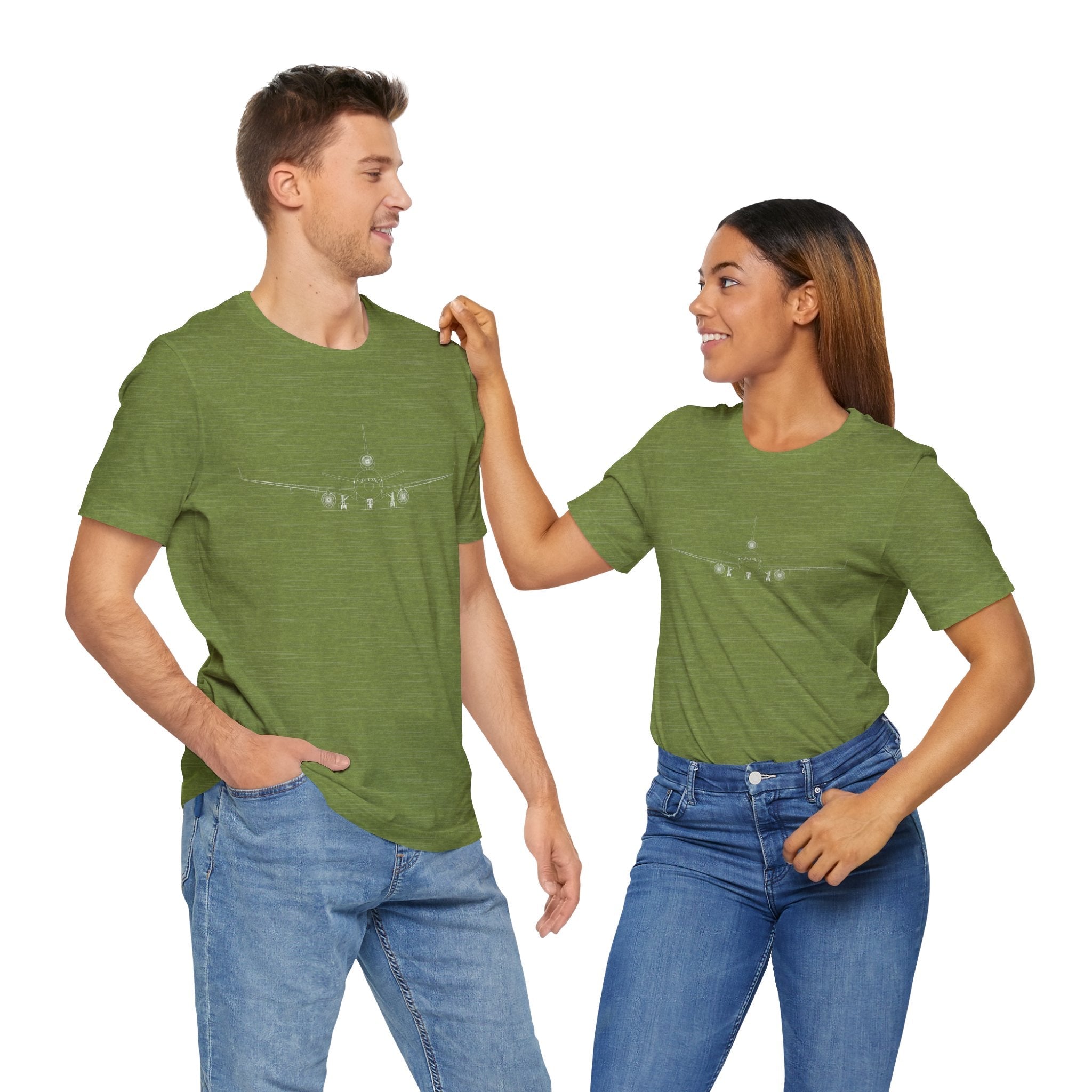 McDonnell Douglas MD-11 Unisex Soft Feel Jersey Short Sleeve Tee - Dark Heather Colors - T-Shirt - WCUniforms