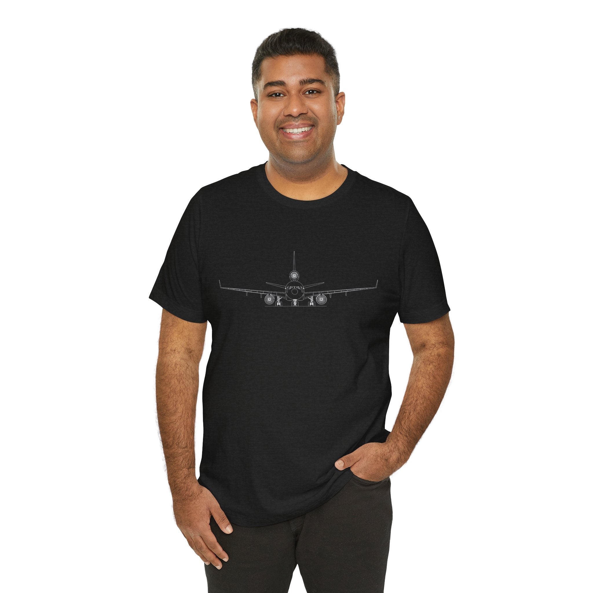 McDonnell Douglas MD-11 Unisex Soft Feel Jersey Short Sleeve Tee - Dark Heather Colors - T-Shirt - WCUniforms