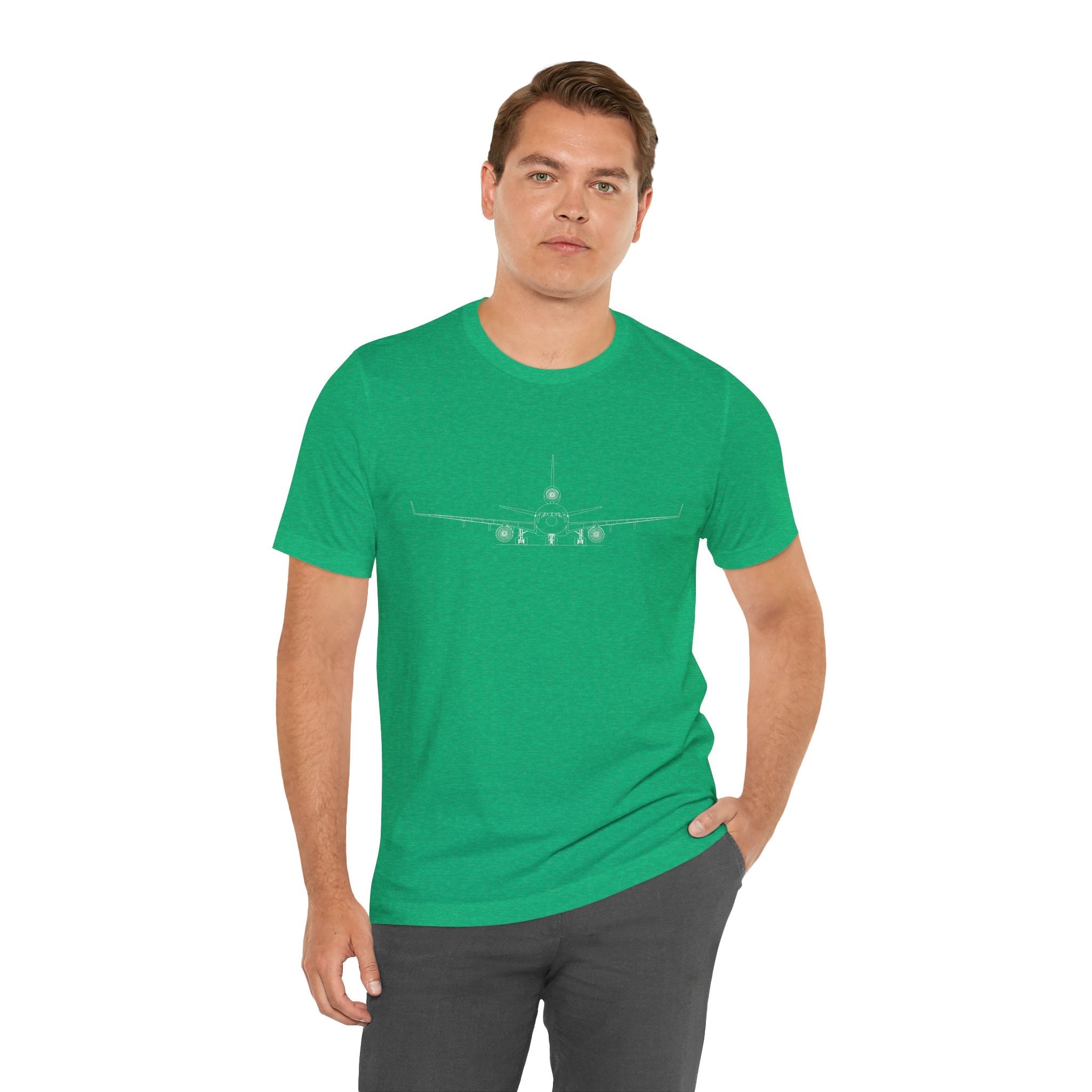 McDonnell Douglas MD-11 Unisex Soft Feel Jersey Short Sleeve Tee - Dark Heather Colors - T-Shirt - WCUniforms