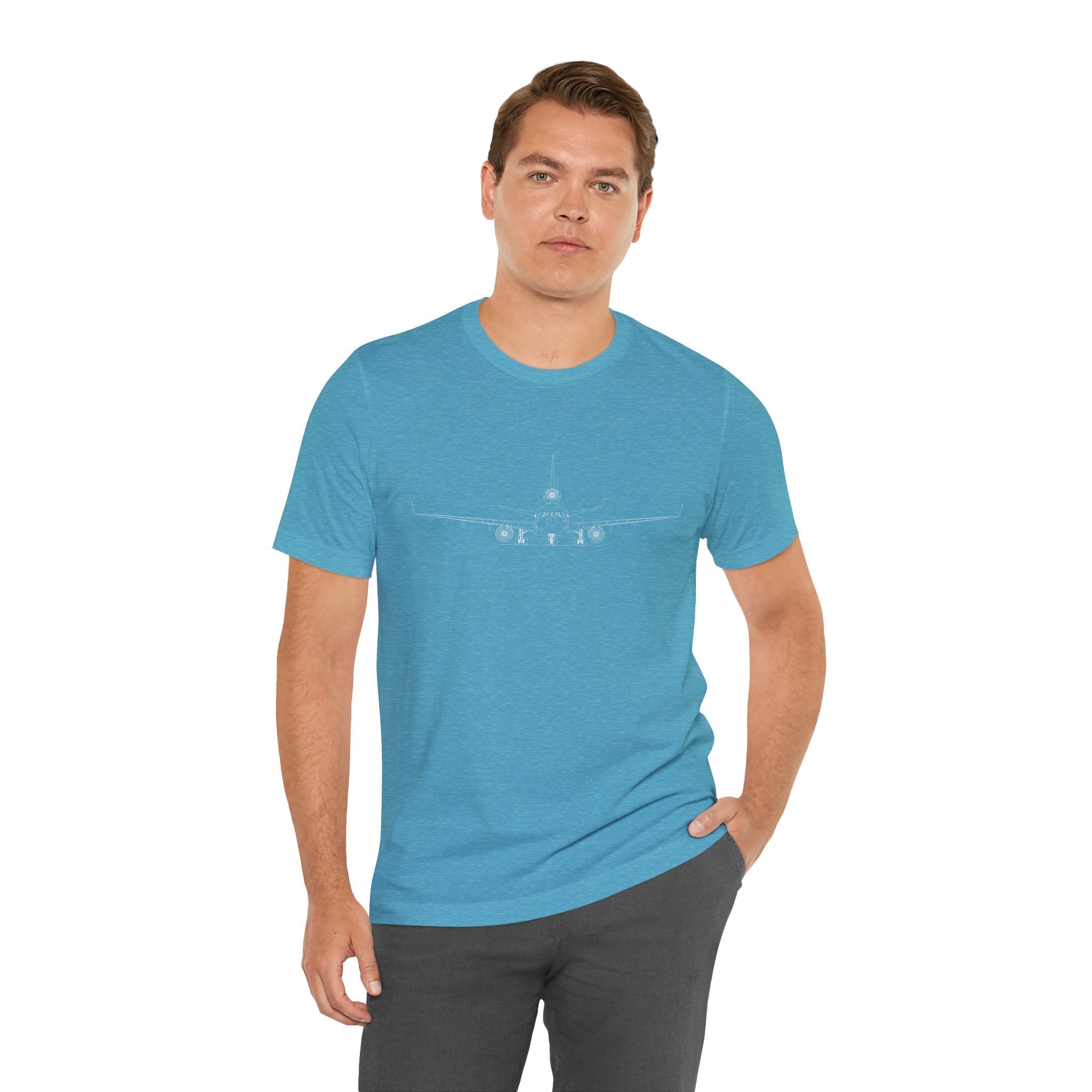 McDonnell Douglas MD-11 Unisex Soft Feel Jersey Short Sleeve Tee - Dark Heather Colors - T-Shirt - WCUniforms