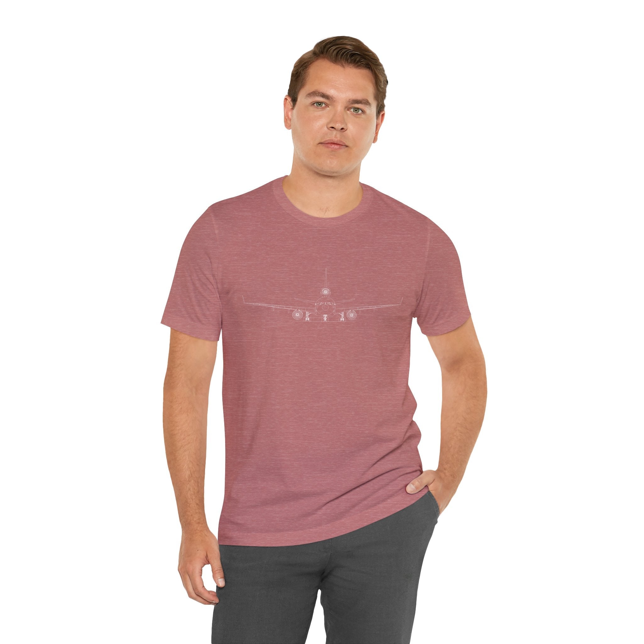 McDonnell Douglas MD-11 Unisex Soft Feel Jersey Short Sleeve Tee - Dark Heather Colors - T-Shirt - WCUniforms