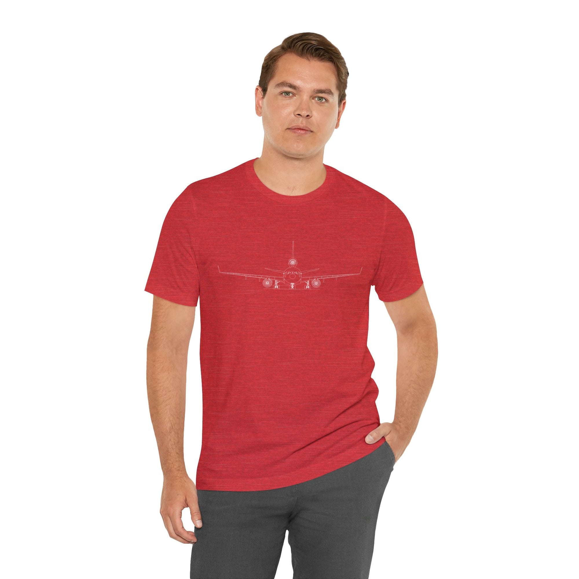 McDonnell Douglas MD-11 Unisex Soft Feel Jersey Short Sleeve Tee - Dark Heather Colors - T-Shirt - WCUniforms