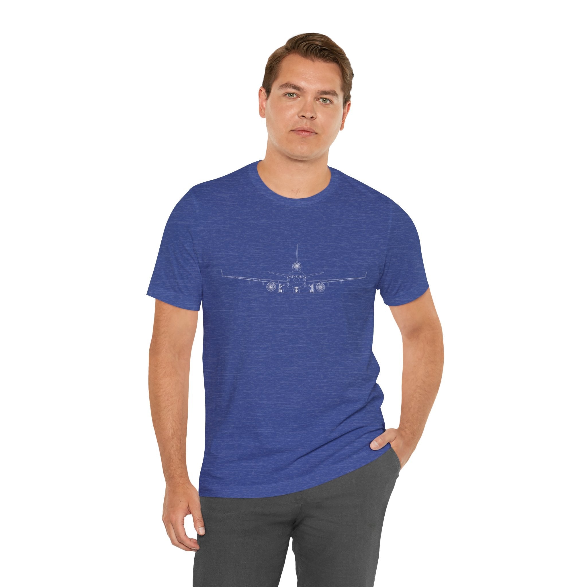 McDonnell Douglas MD-11 Unisex Soft Feel Jersey Short Sleeve Tee - Dark Heather Colors - T-Shirt - WCUniforms