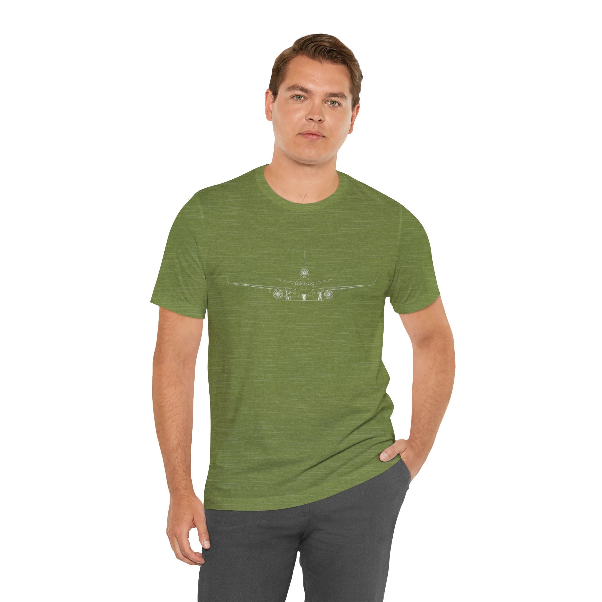 McDonnell Douglas MD-11 Unisex Soft Feel Jersey Short Sleeve Tee - Dark Heather Colors - T-Shirt - WCUniforms