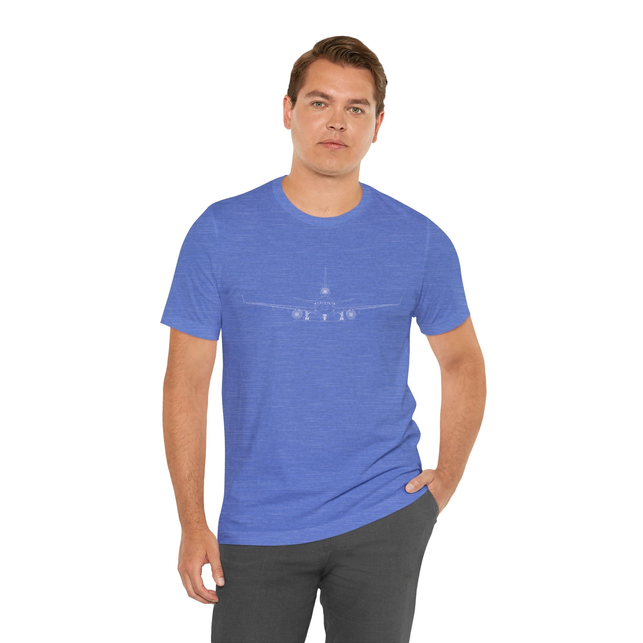 McDonnell Douglas MD-11 Unisex Soft Feel Jersey Short Sleeve Tee - Dark Heather Colors - T-Shirt - WCUniforms