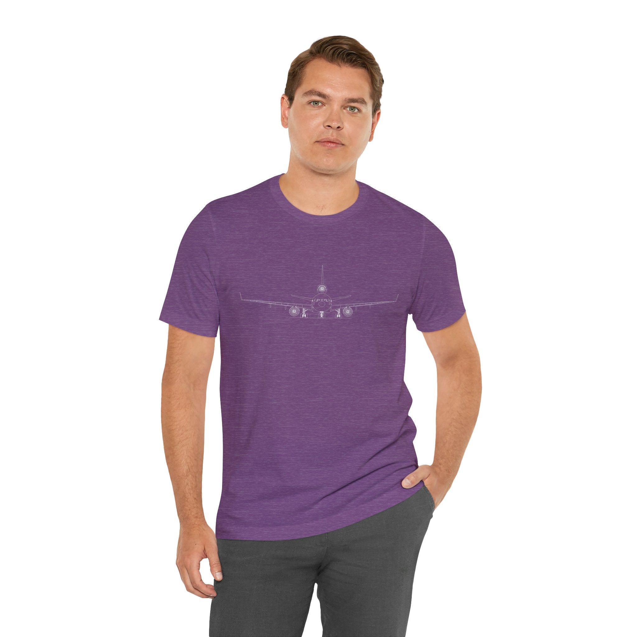 McDonnell Douglas MD-11 Unisex Soft Feel Jersey Short Sleeve Tee - Dark Heather Colors - T-Shirt - WCUniforms