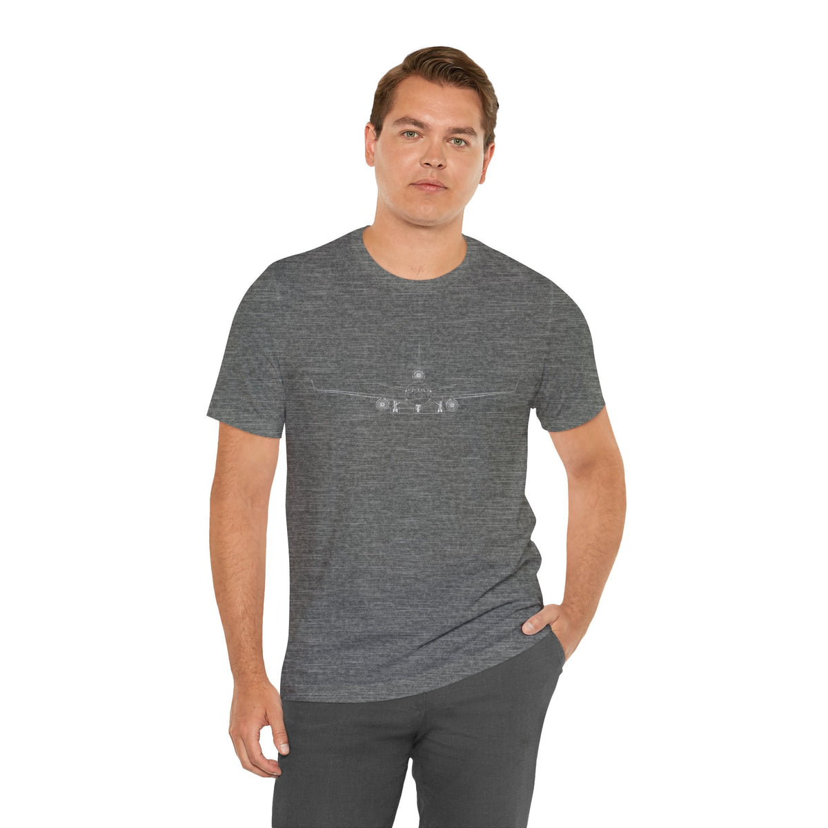 McDonnell Douglas MD-11 Unisex Soft Feel Jersey Short Sleeve Tee - Dark Heather Colors - T-Shirt - WCUniforms