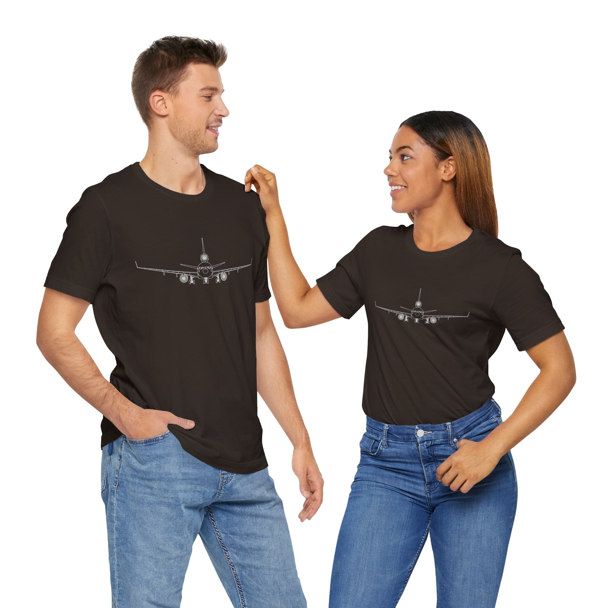 McDonnell Douglas MD-11 Unisex Soft Feel Jersey Short Sleeve Tee - Solid Dark Colors - 100% Airlume combed and ring-spun cotton - T-Shirt - WCUniforms