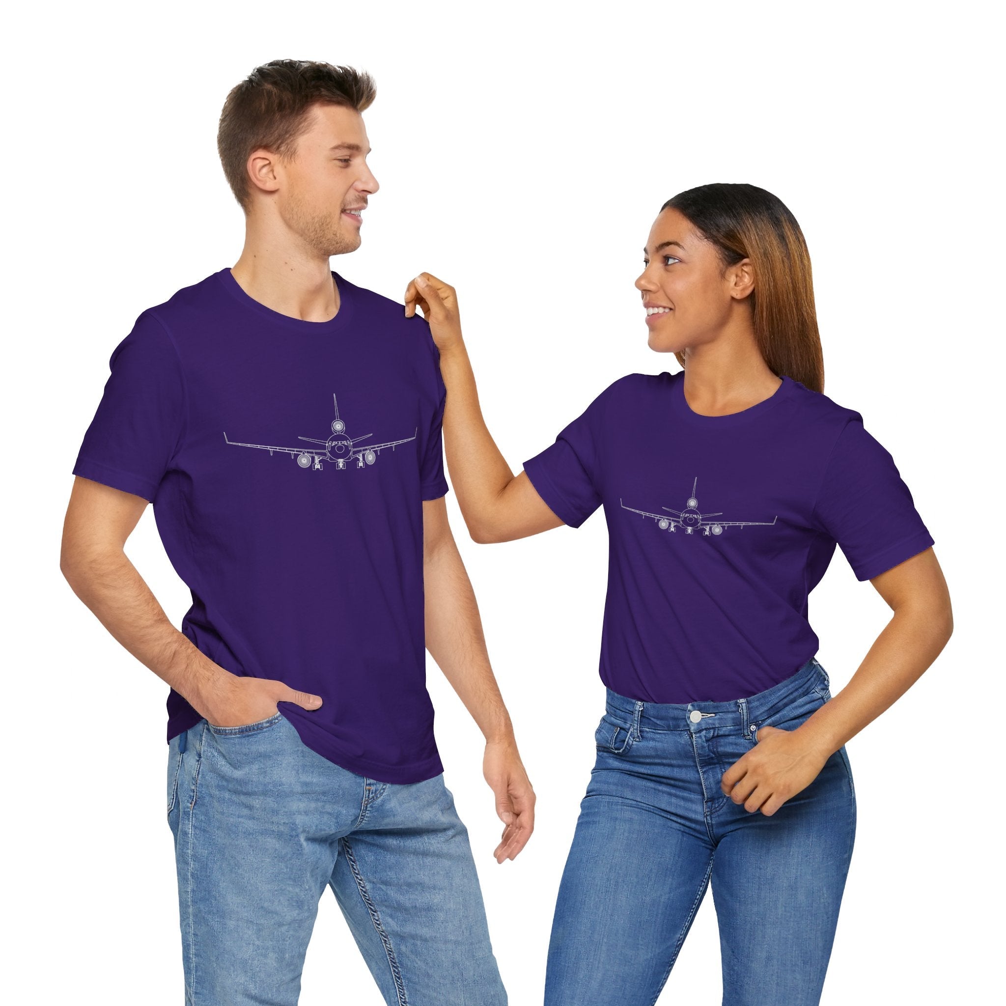 McDonnell Douglas MD-11 Unisex Soft Feel Jersey Short Sleeve Tee - Solid Dark Colors - 100% Airlume combed and ring-spun cotton - T-Shirt - WCUniforms