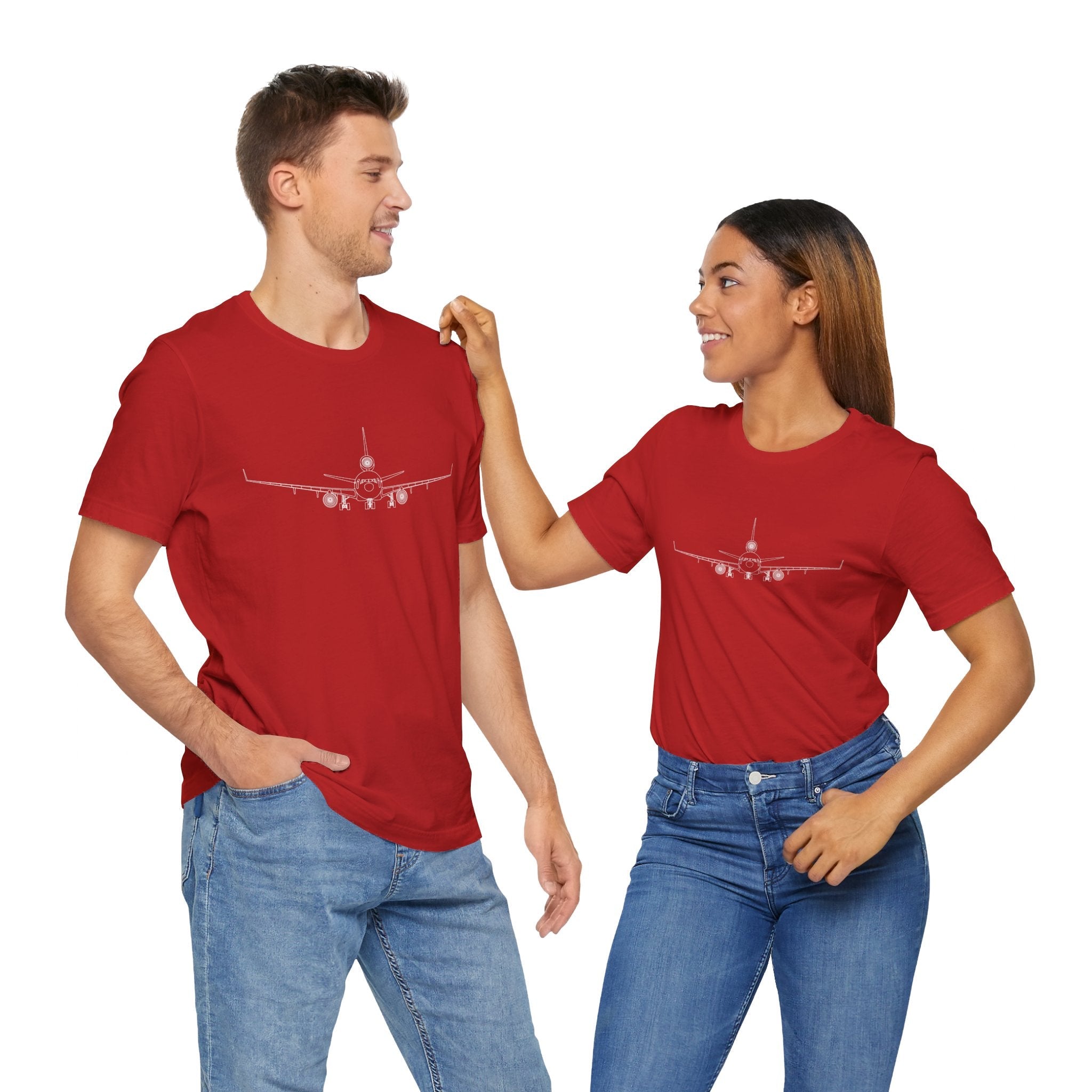 McDonnell Douglas MD-11 Unisex Soft Feel Jersey Short Sleeve Tee - Solid Dark Colors - 100% Airlume combed and ring-spun cotton - T-Shirt - WCUniforms