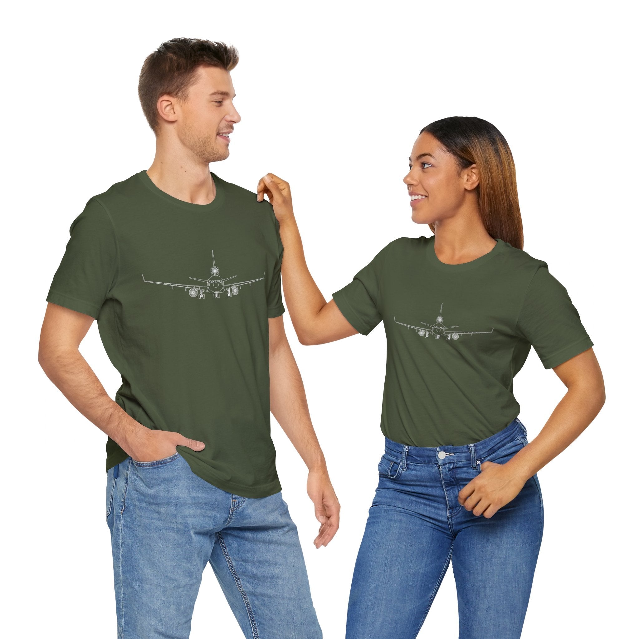 McDonnell Douglas MD-11 Unisex Soft Feel Jersey Short Sleeve Tee - Solid Dark Colors - 100% Airlume combed and ring-spun cotton - T-Shirt - WCUniforms