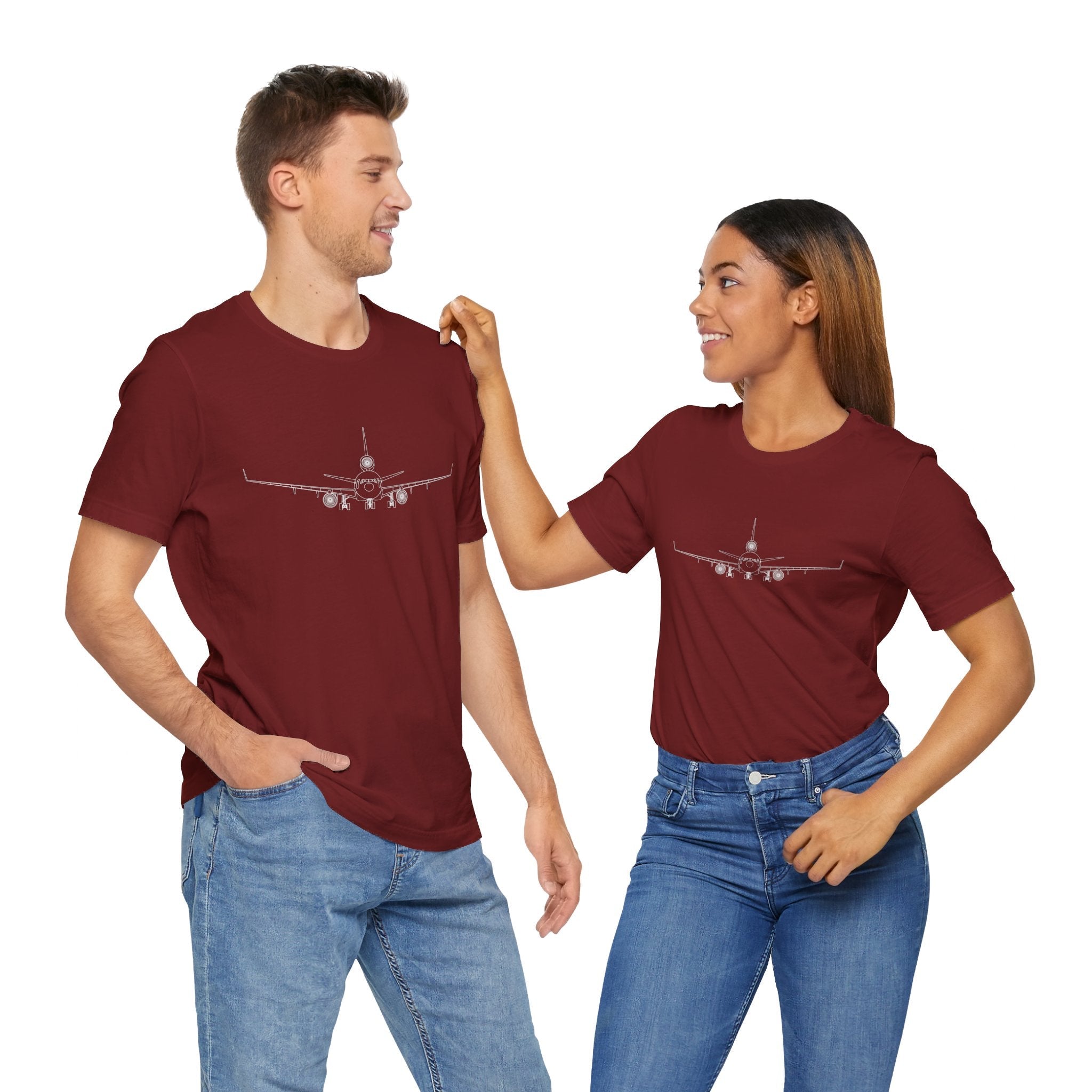 McDonnell Douglas MD-11 Unisex Soft Feel Jersey Short Sleeve Tee - Solid Dark Colors - 100% Airlume combed and ring-spun cotton - T-Shirt - WCUniforms