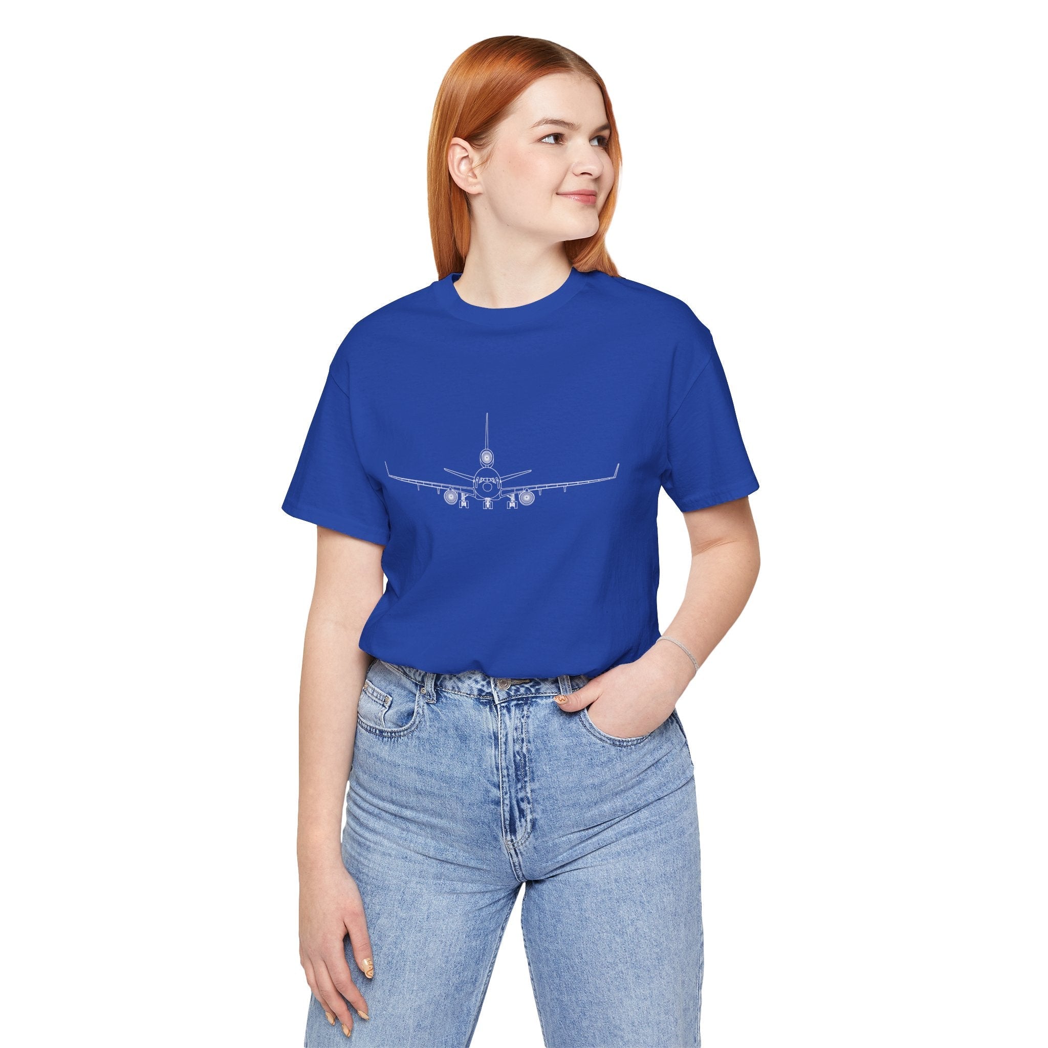 McDonnell Douglas MD-11 Unisex Soft Feel Jersey Short Sleeve Tee - Solid Dark Colors - 100% Airlume combed and ring-spun cotton - T-Shirt - WCUniforms