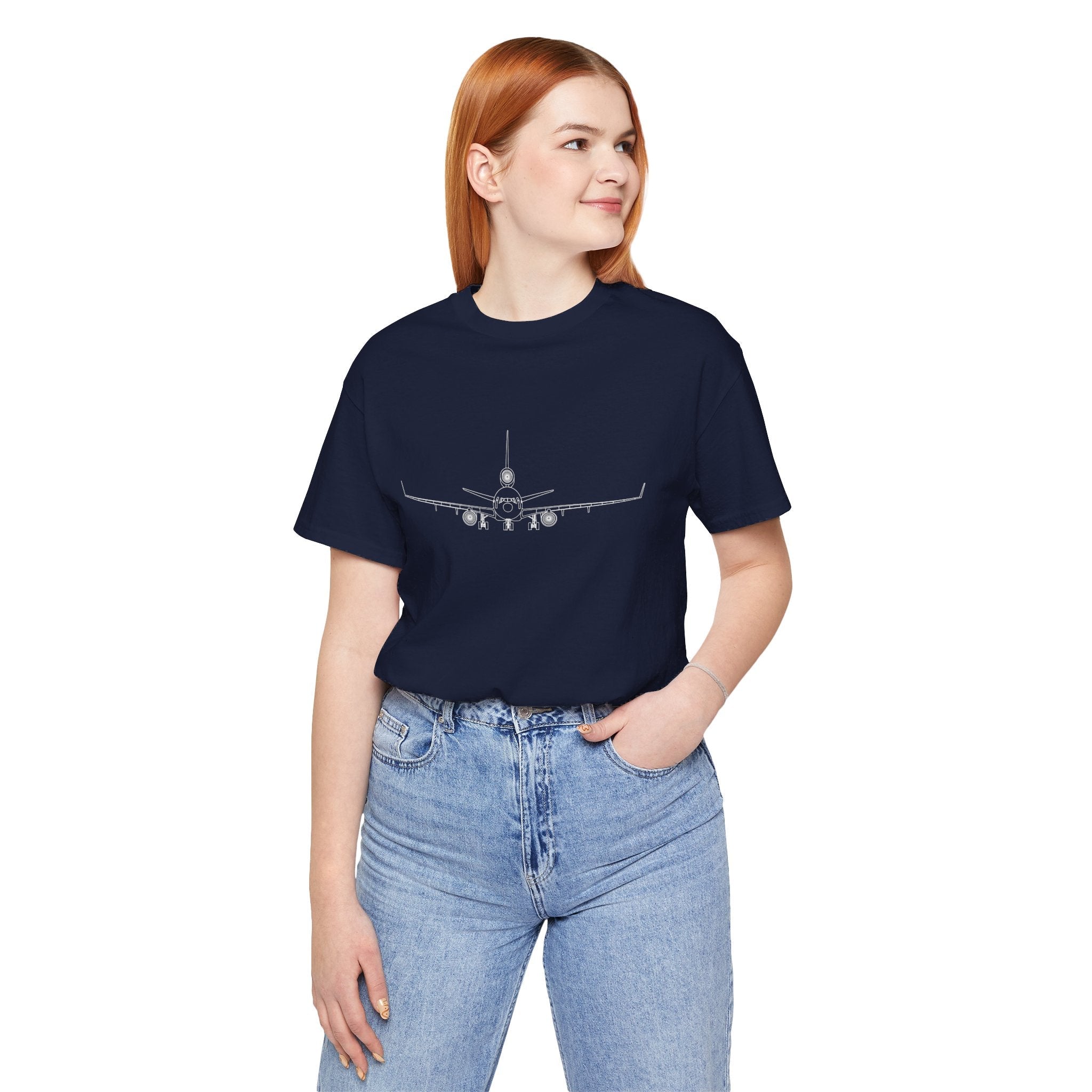 McDonnell Douglas MD-11 Unisex Soft Feel Jersey Short Sleeve Tee - Solid Dark Colors - 100% Airlume combed and ring-spun cotton - T-Shirt - WCUniforms