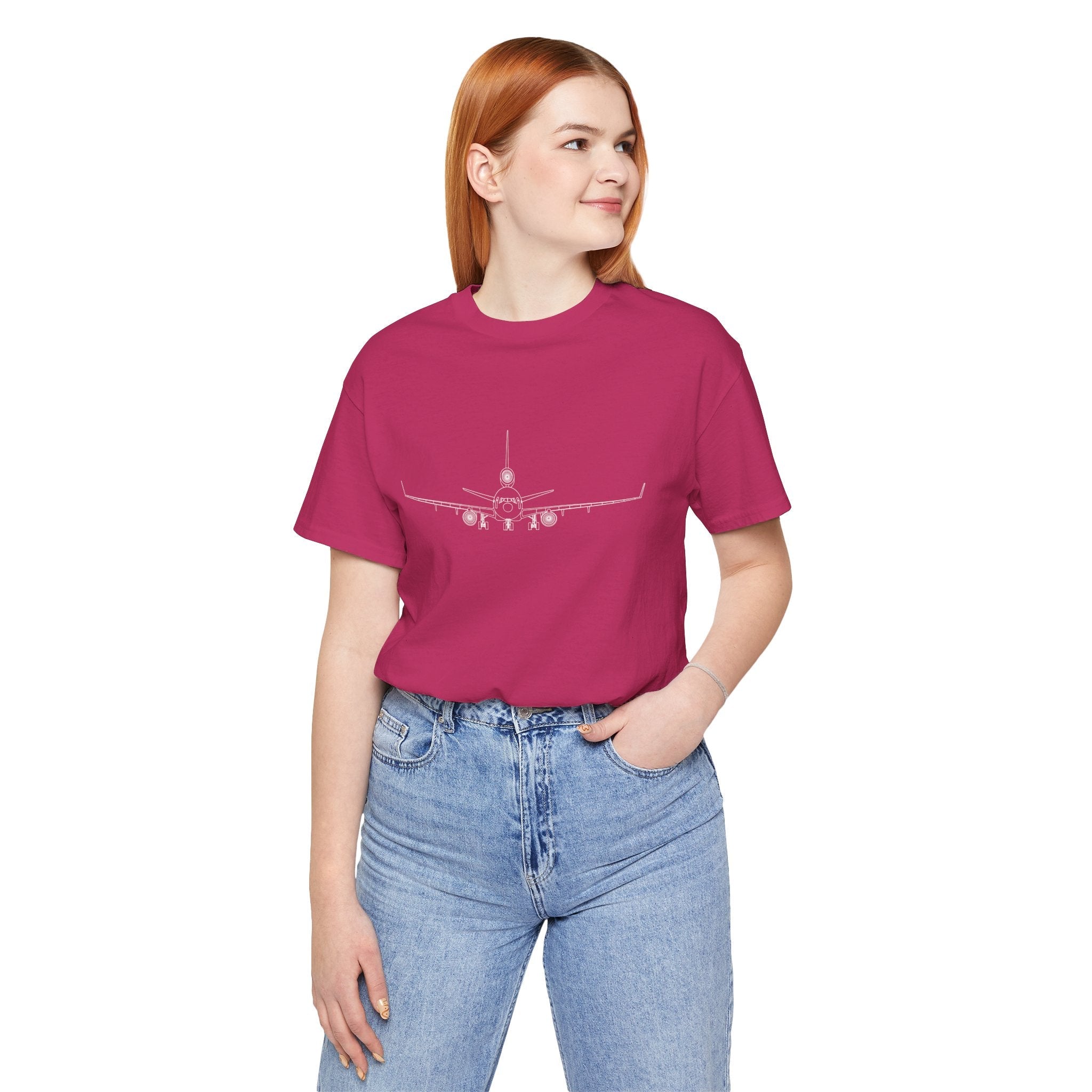 McDonnell Douglas MD-11 Unisex Soft Feel Jersey Short Sleeve Tee - Solid Dark Colors - 100% Airlume combed and ring-spun cotton - T-Shirt - WCUniforms