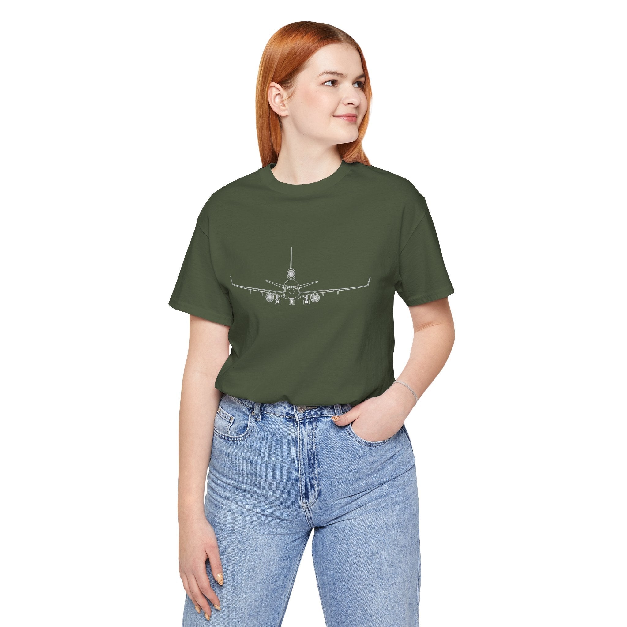 McDonnell Douglas MD-11 Unisex Soft Feel Jersey Short Sleeve Tee - Solid Dark Colors - 100% Airlume combed and ring-spun cotton - T-Shirt - WCUniforms