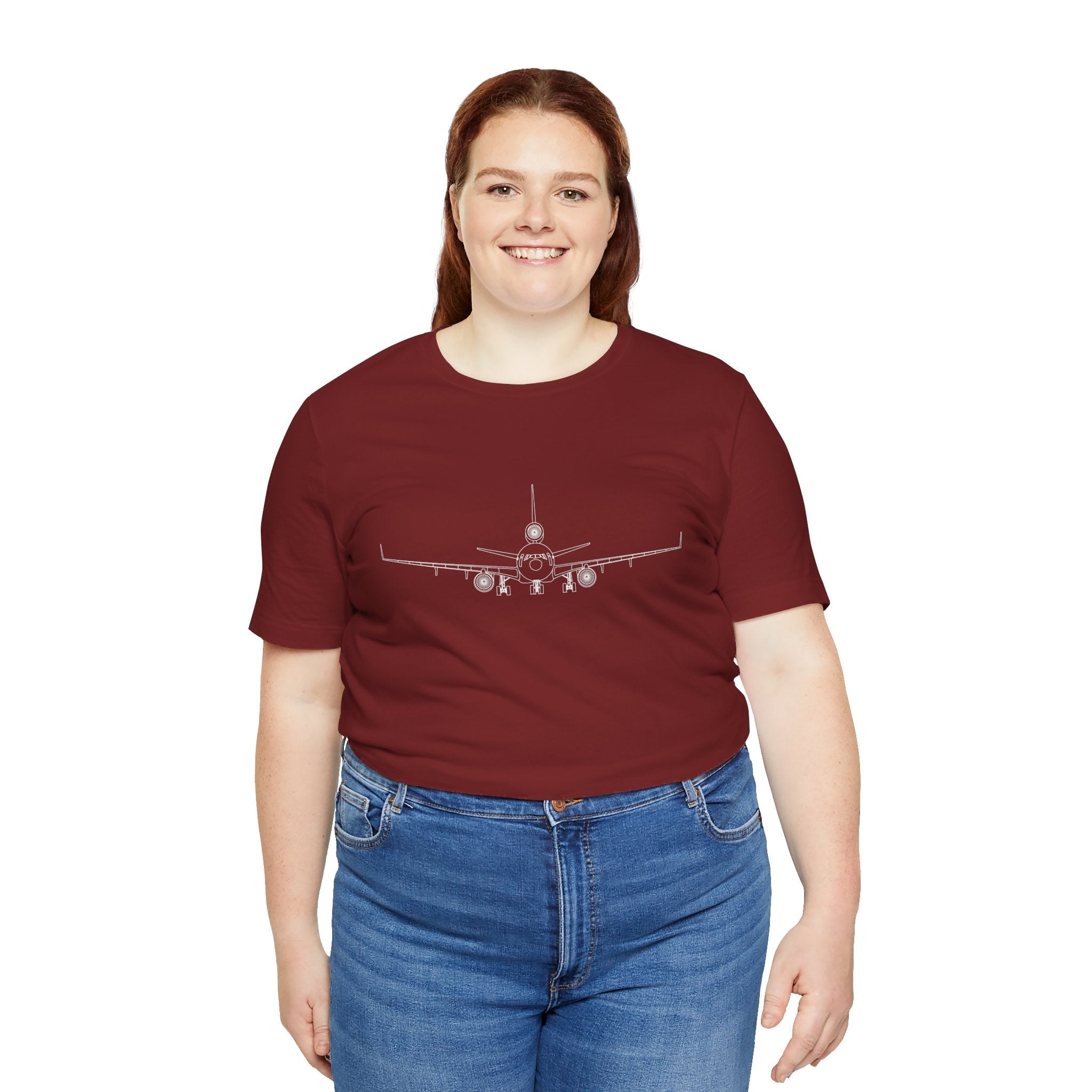 McDonnell Douglas MD-11 Unisex Soft Feel Jersey Short Sleeve Tee - Solid Dark Colors - 100% Airlume combed and ring-spun cotton - T-Shirt - WCUniforms