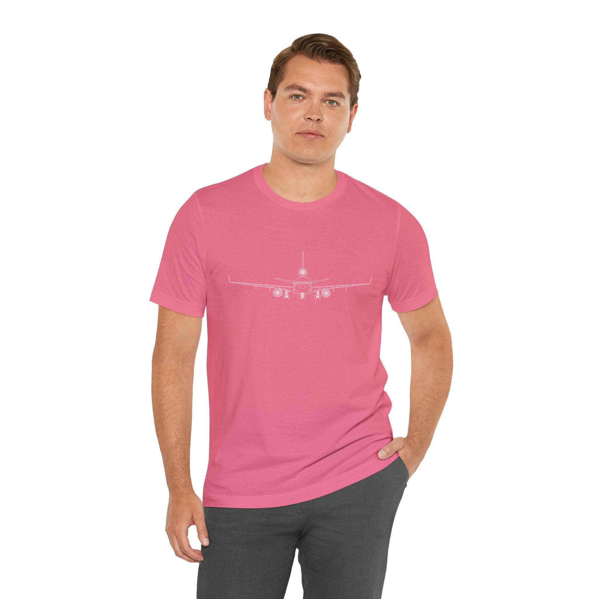 McDonnell Douglas MD-11 Unisex Soft Feel Jersey Short Sleeve Tee - Solid Dark Colors - 100% Airlume combed and ring-spun cotton - T-Shirt - WCUniforms