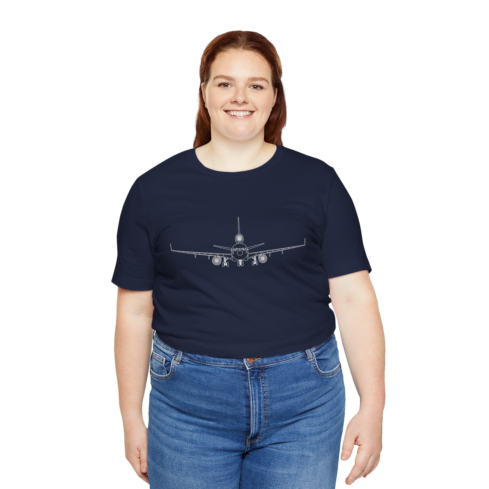 McDonnell Douglas MD-11 Unisex Soft Feel Jersey Short Sleeve Tee - Solid Dark Colors - 100% Airlume combed and ring-spun cotton - T-Shirt - WCUniforms