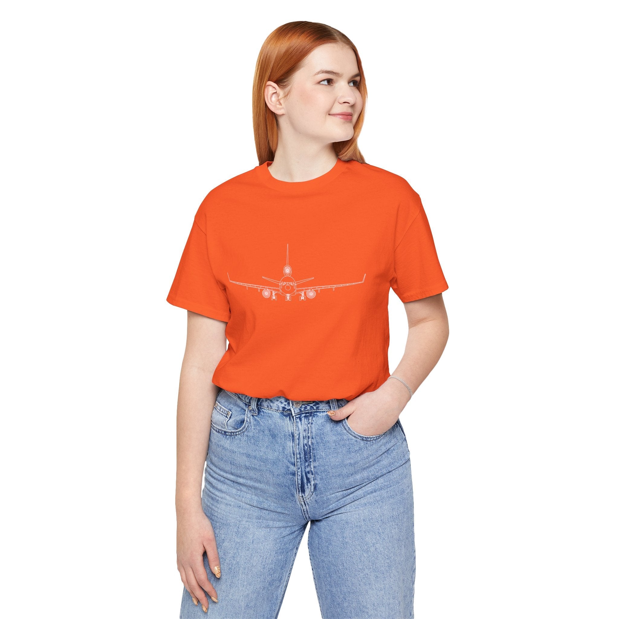 McDonnell Douglas MD-11 Unisex Soft Feel Jersey Short Sleeve Tee - Solid Dark Colors - 100% Airlume combed and ring-spun cotton - T-Shirt - WCUniforms