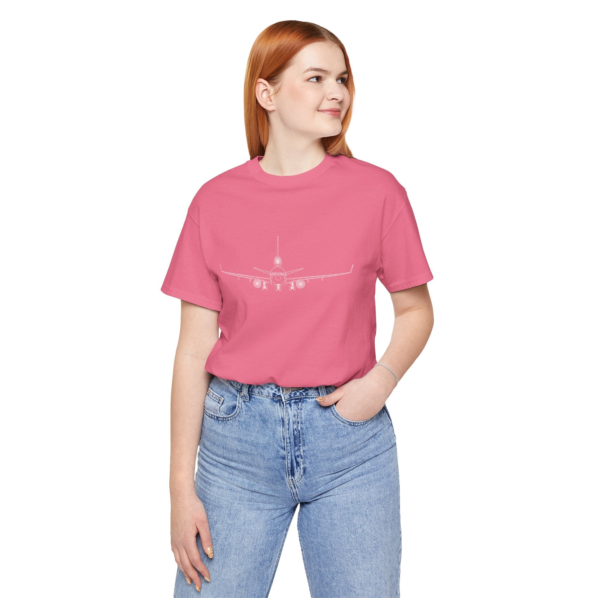 McDonnell Douglas MD-11 Unisex Soft Feel Jersey Short Sleeve Tee - Solid Dark Colors - 100% Airlume combed and ring-spun cotton - T-Shirt - WCUniforms