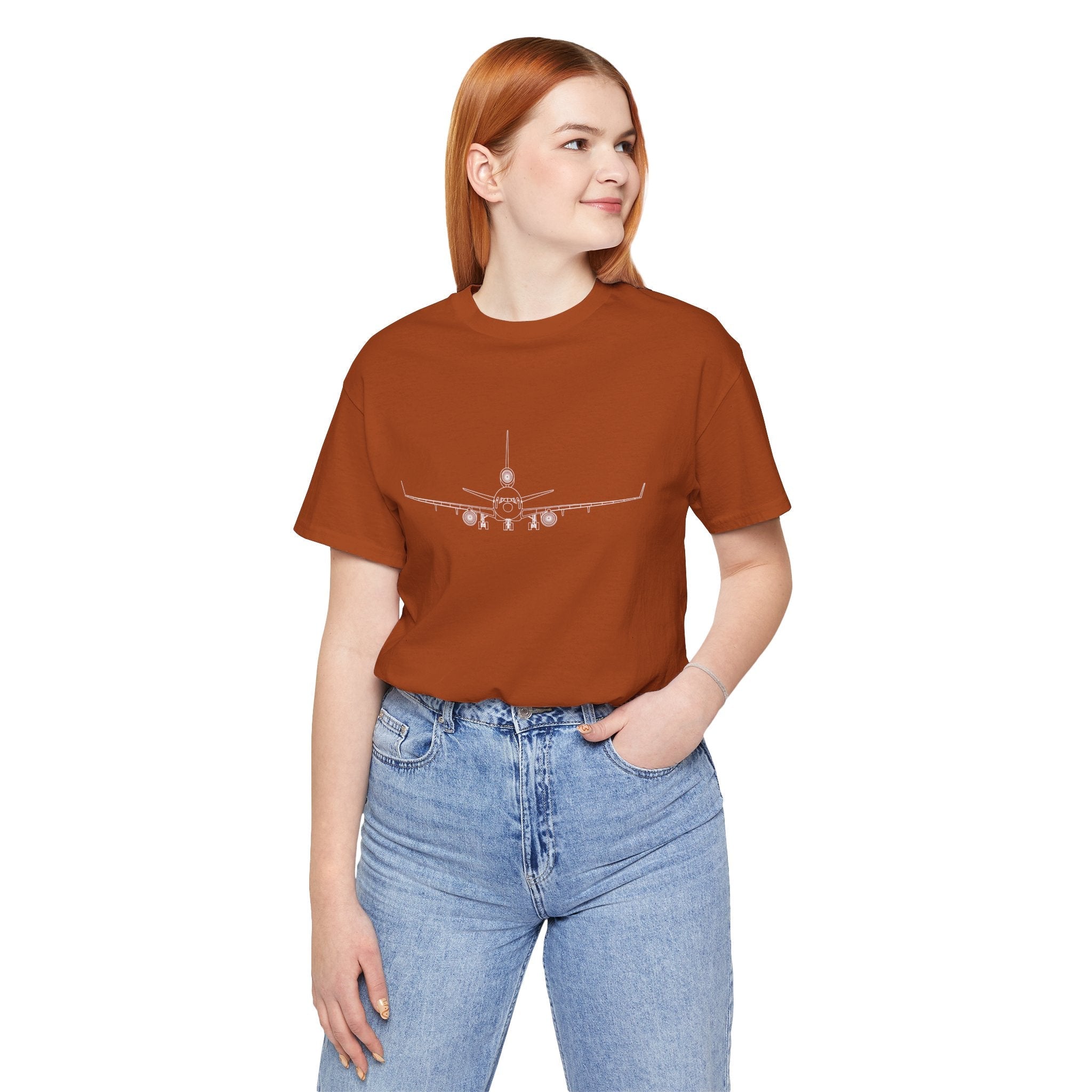McDonnell Douglas MD-11 Unisex Soft Feel Jersey Short Sleeve Tee - Solid Dark Colors - 100% Airlume combed and ring-spun cotton - T-Shirt - WCUniforms