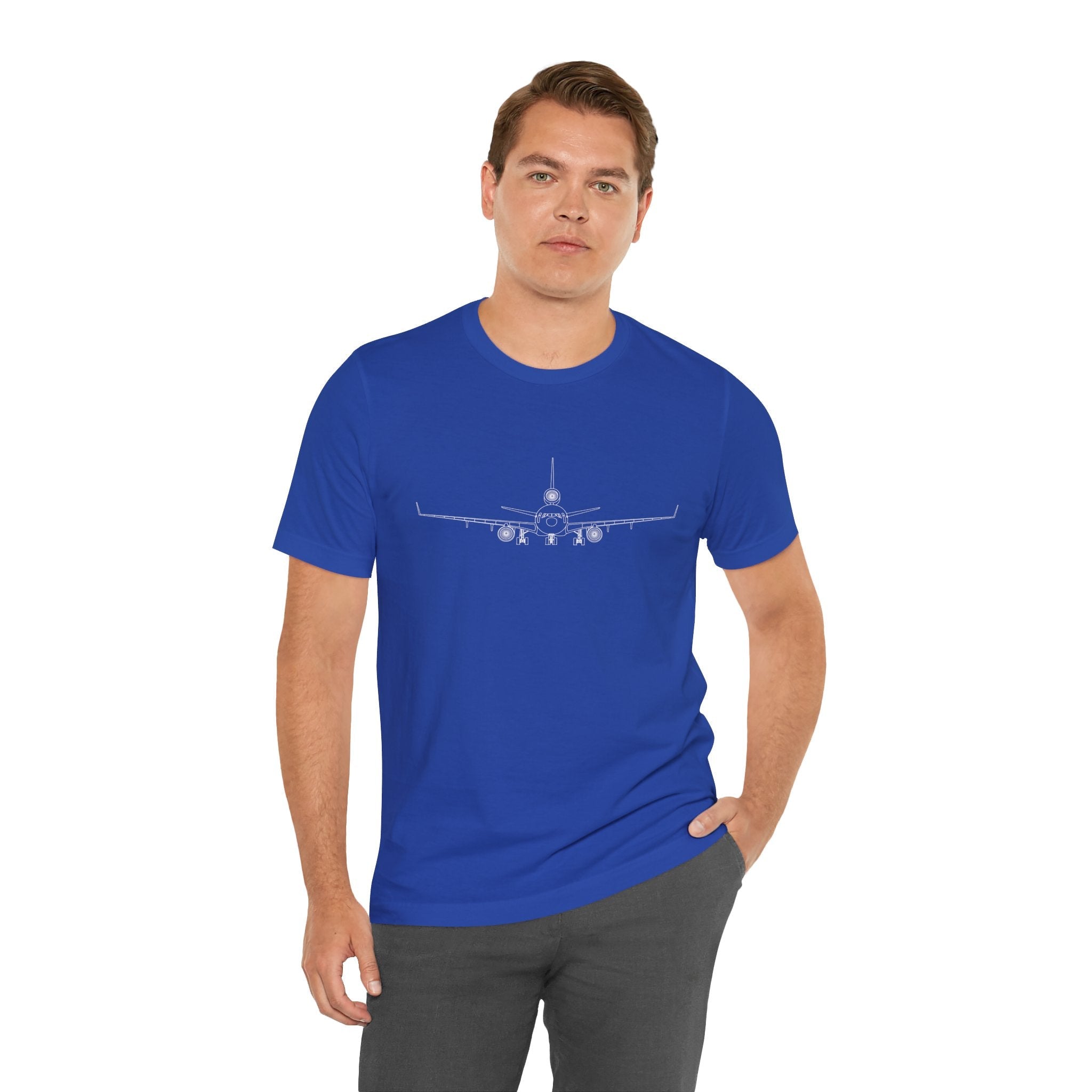 McDonnell Douglas MD-11 Unisex Soft Feel Jersey Short Sleeve Tee - Solid Dark Colors - 100% Airlume combed and ring-spun cotton - T-Shirt - WCUniforms