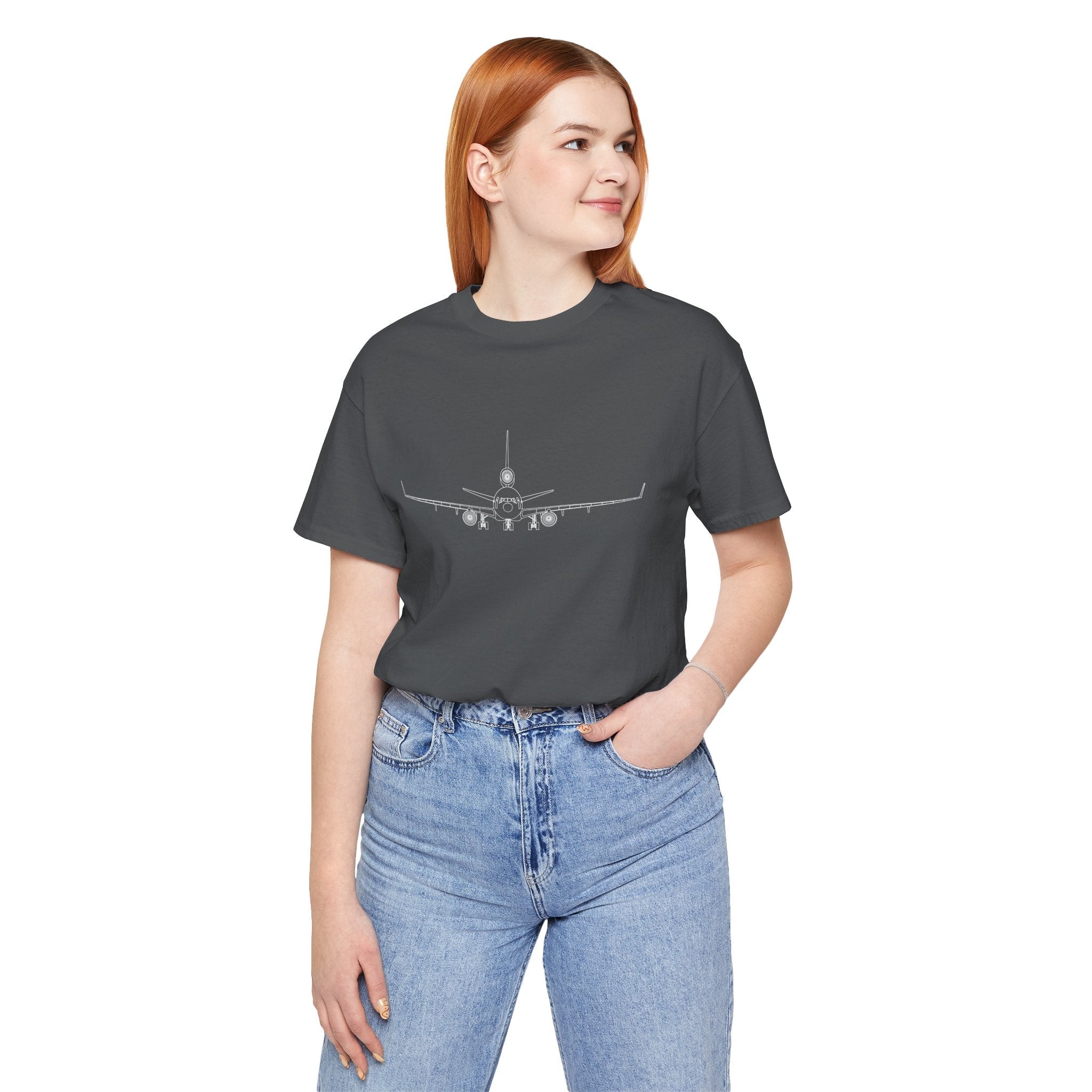 McDonnell Douglas MD-11 Unisex Soft Feel Jersey Short Sleeve Tee - Solid Dark Colors - 100% Airlume combed and ring-spun cotton - T-Shirt - WCUniforms