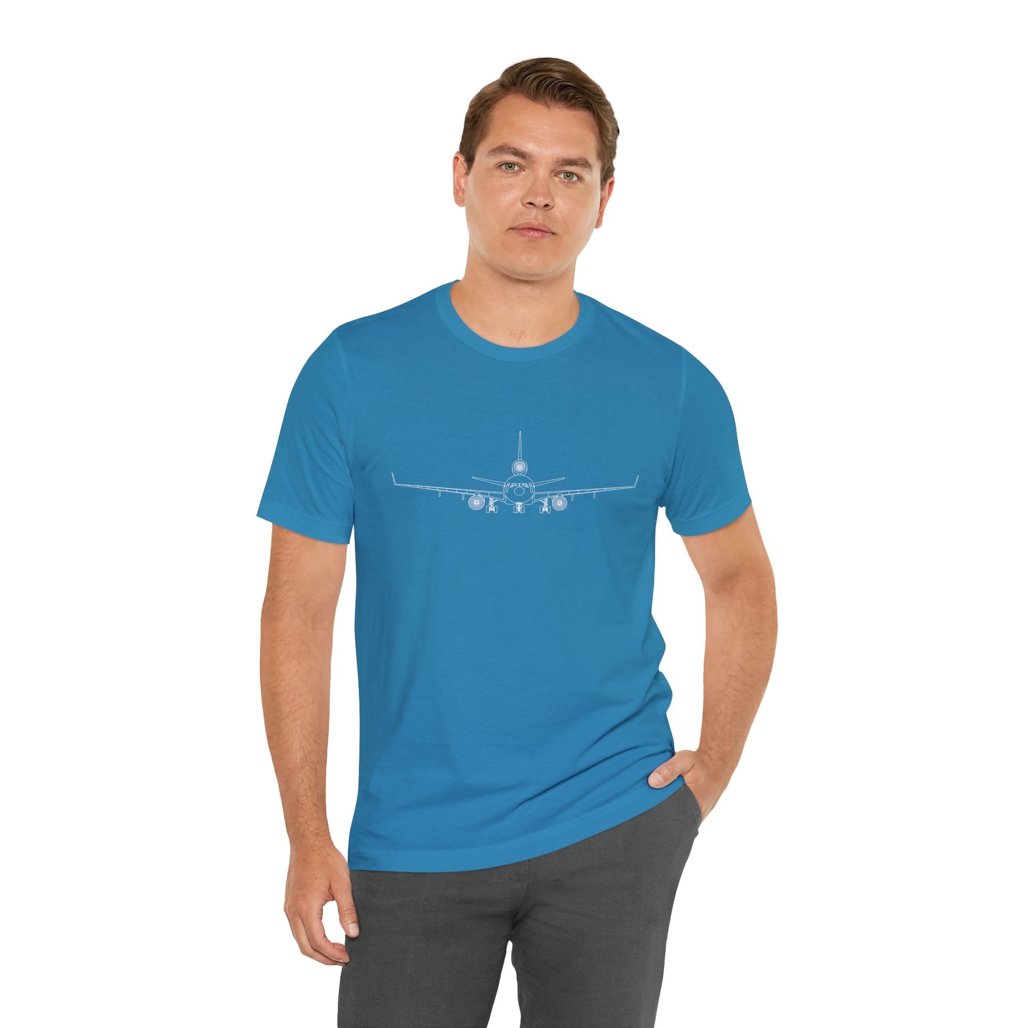 McDonnell Douglas MD-11 Unisex Soft Feel Jersey Short Sleeve Tee - Solid Dark Colors - 100% Airlume combed and ring-spun cotton - T-Shirt - WCUniforms