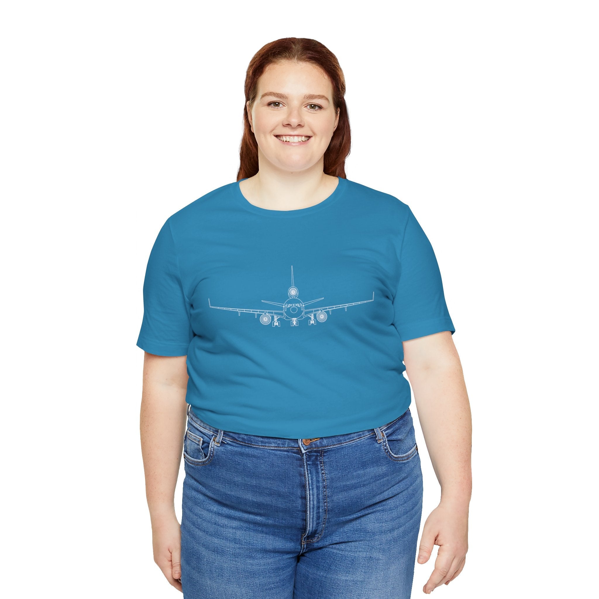 McDonnell Douglas MD-11 Unisex Soft Feel Jersey Short Sleeve Tee - Solid Dark Colors - 100% Airlume combed and ring-spun cotton - T-Shirt - WCUniforms
