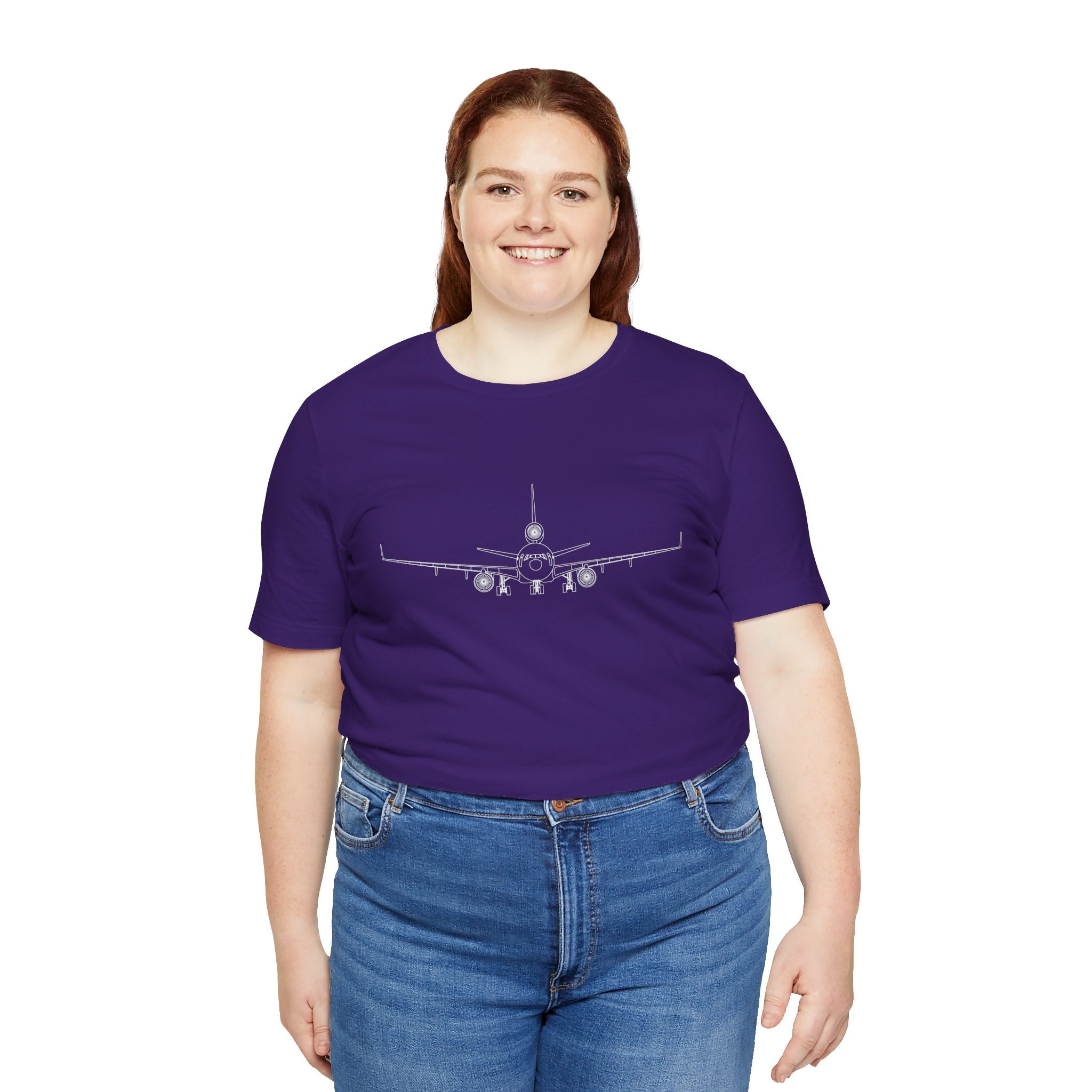 McDonnell Douglas MD-11 Unisex Soft Feel Jersey Short Sleeve Tee - Solid Dark Colors - 100% Airlume combed and ring-spun cotton - T-Shirt - WCUniforms
