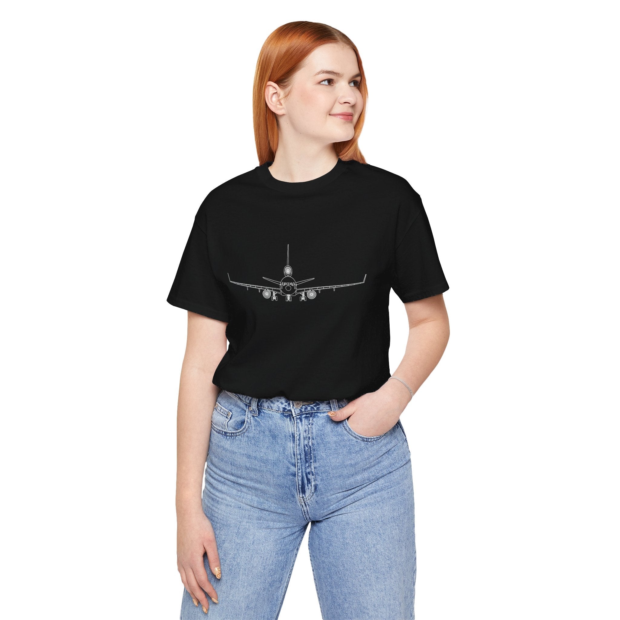 McDonnell Douglas MD-11 Unisex Soft Feel Jersey Short Sleeve Tee - Solid Dark Colors - 100% Airlume combed and ring-spun cotton - T-Shirt - WCUniforms