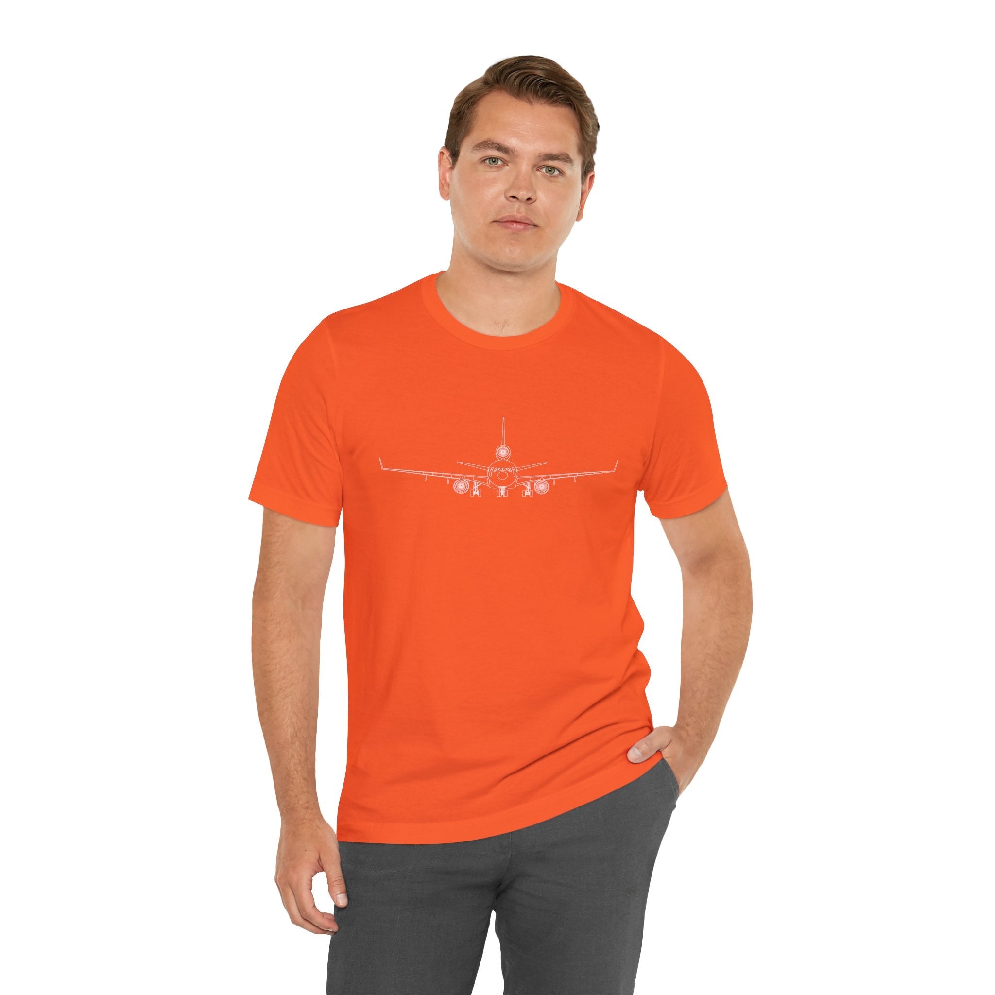 McDonnell Douglas MD-11 Unisex Soft Feel Jersey Short Sleeve Tee - Solid Dark Colors - 100% Airlume combed and ring-spun cotton - T-Shirt - WCUniforms