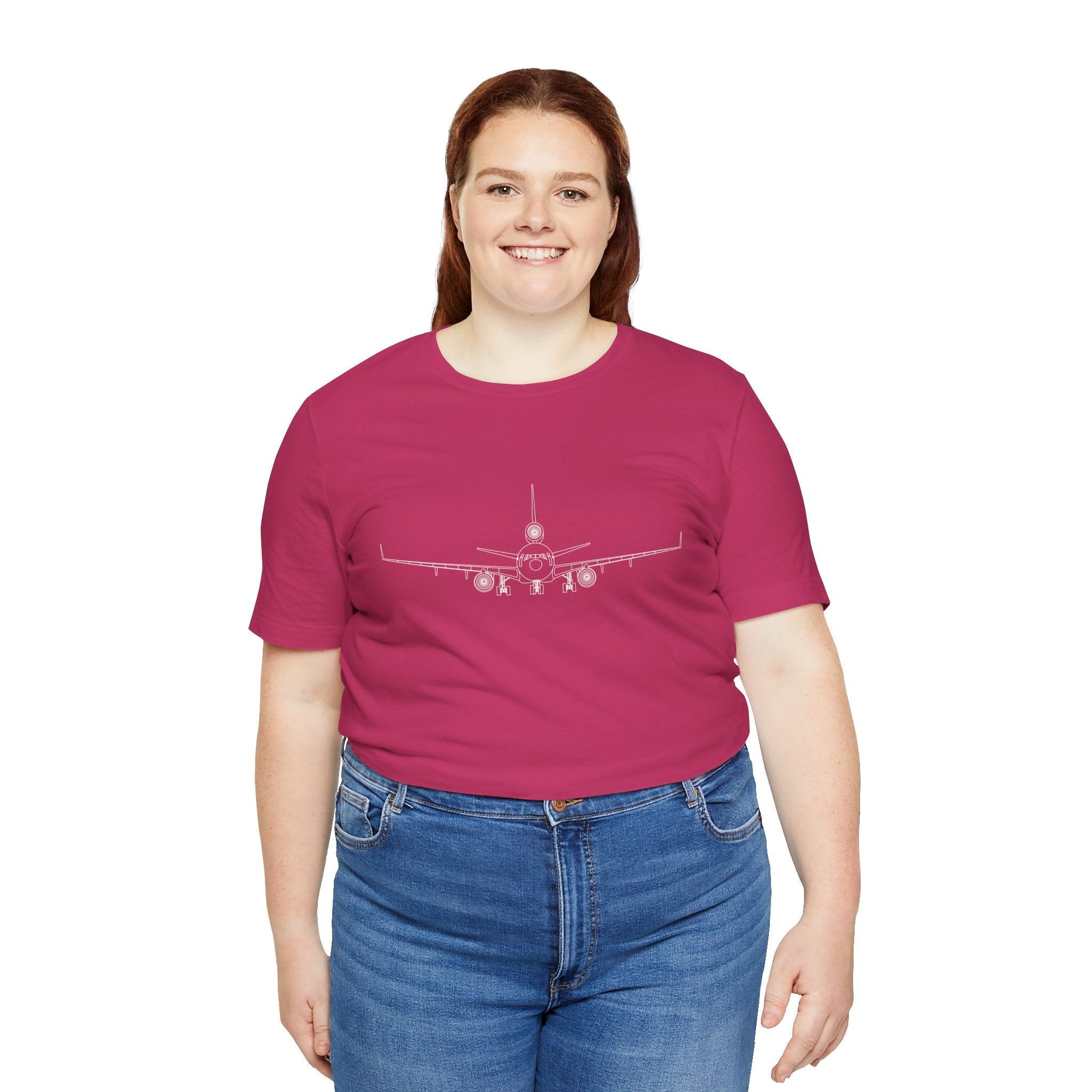 McDonnell Douglas MD-11 Unisex Soft Feel Jersey Short Sleeve Tee - Solid Dark Colors - 100% Airlume combed and ring-spun cotton - T-Shirt - WCUniforms