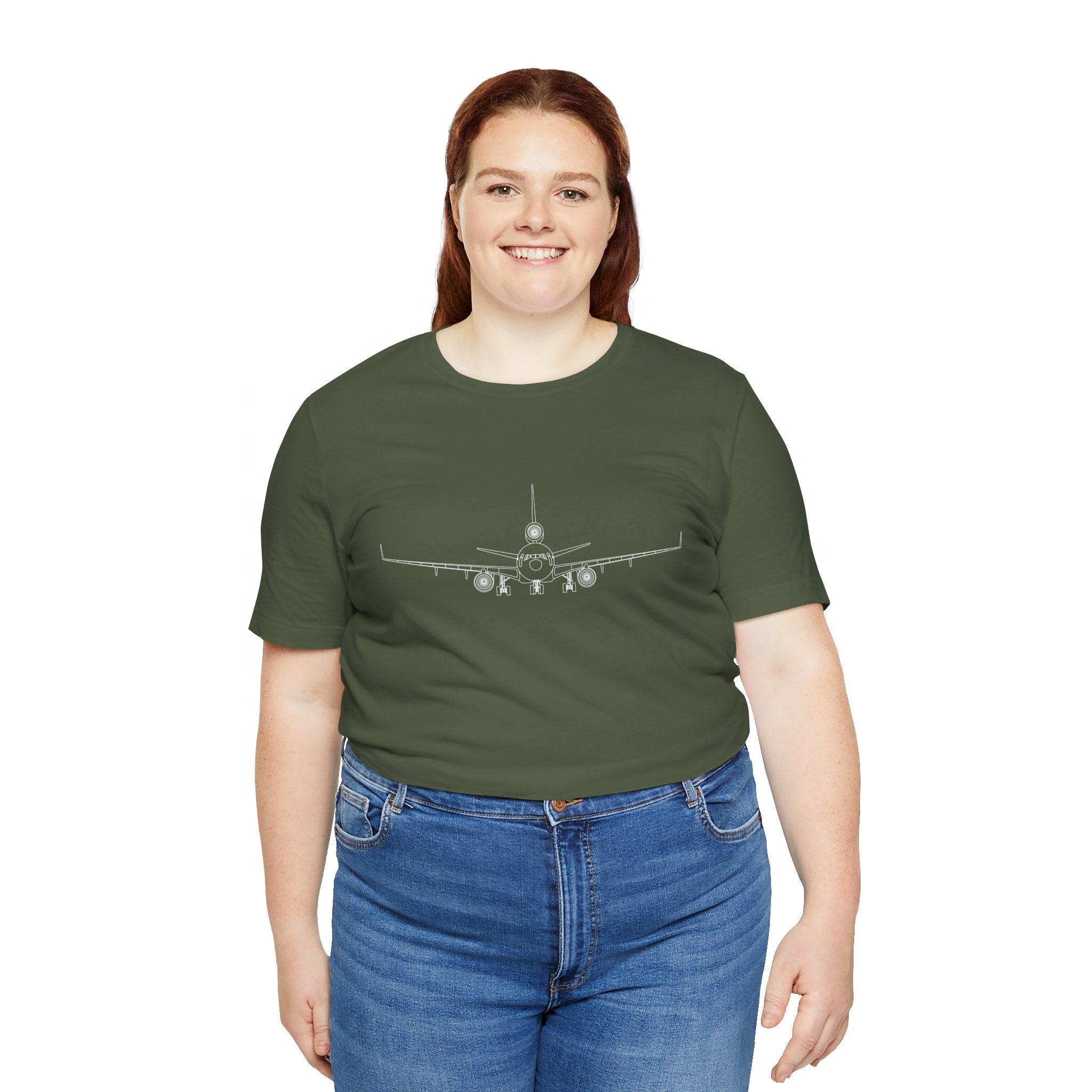 McDonnell Douglas MD-11 Unisex Soft Feel Jersey Short Sleeve Tee - Solid Dark Colors - 100% Airlume combed and ring-spun cotton - T-Shirt - WCUniforms