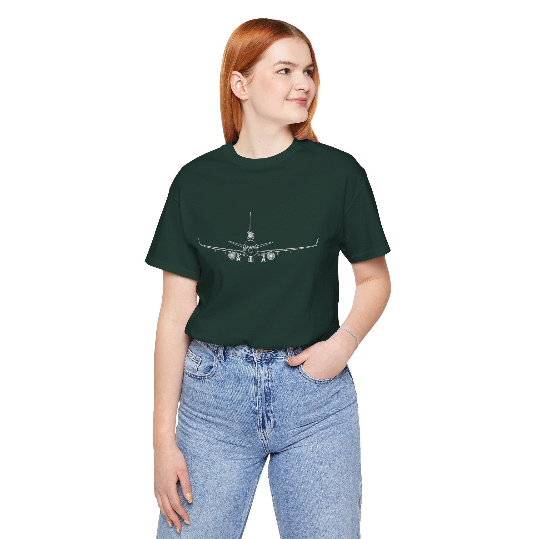 McDonnell Douglas MD-11 Unisex Soft Feel Jersey Short Sleeve Tee - Solid Dark Colors - 100% Airlume combed and ring-spun cotton - T-Shirt - WCUniforms