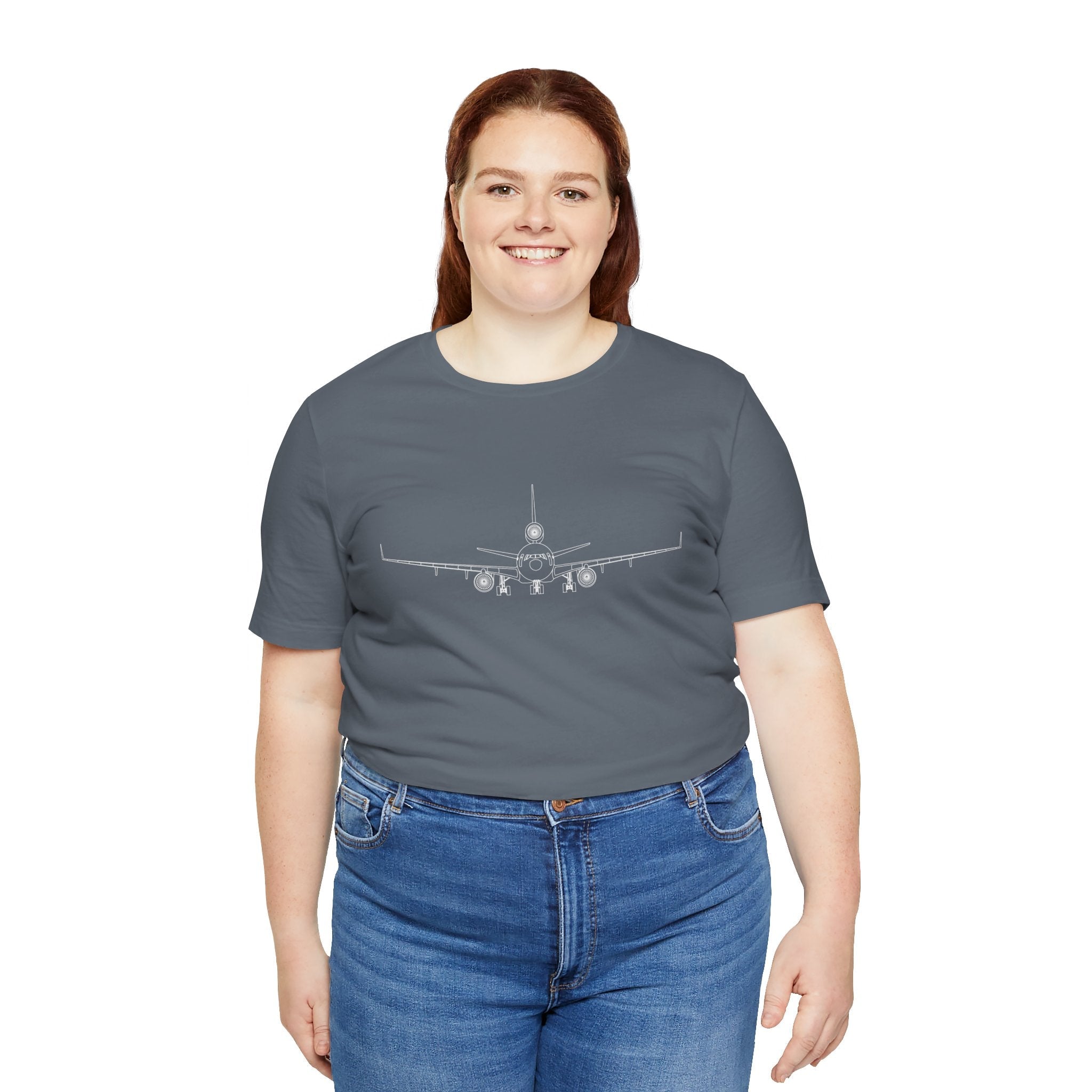 McDonnell Douglas MD-11 Unisex Soft Feel Jersey Short Sleeve Tee - Solid Dark Colors - 100% Airlume combed and ring-spun cotton - T-Shirt - WCUniforms