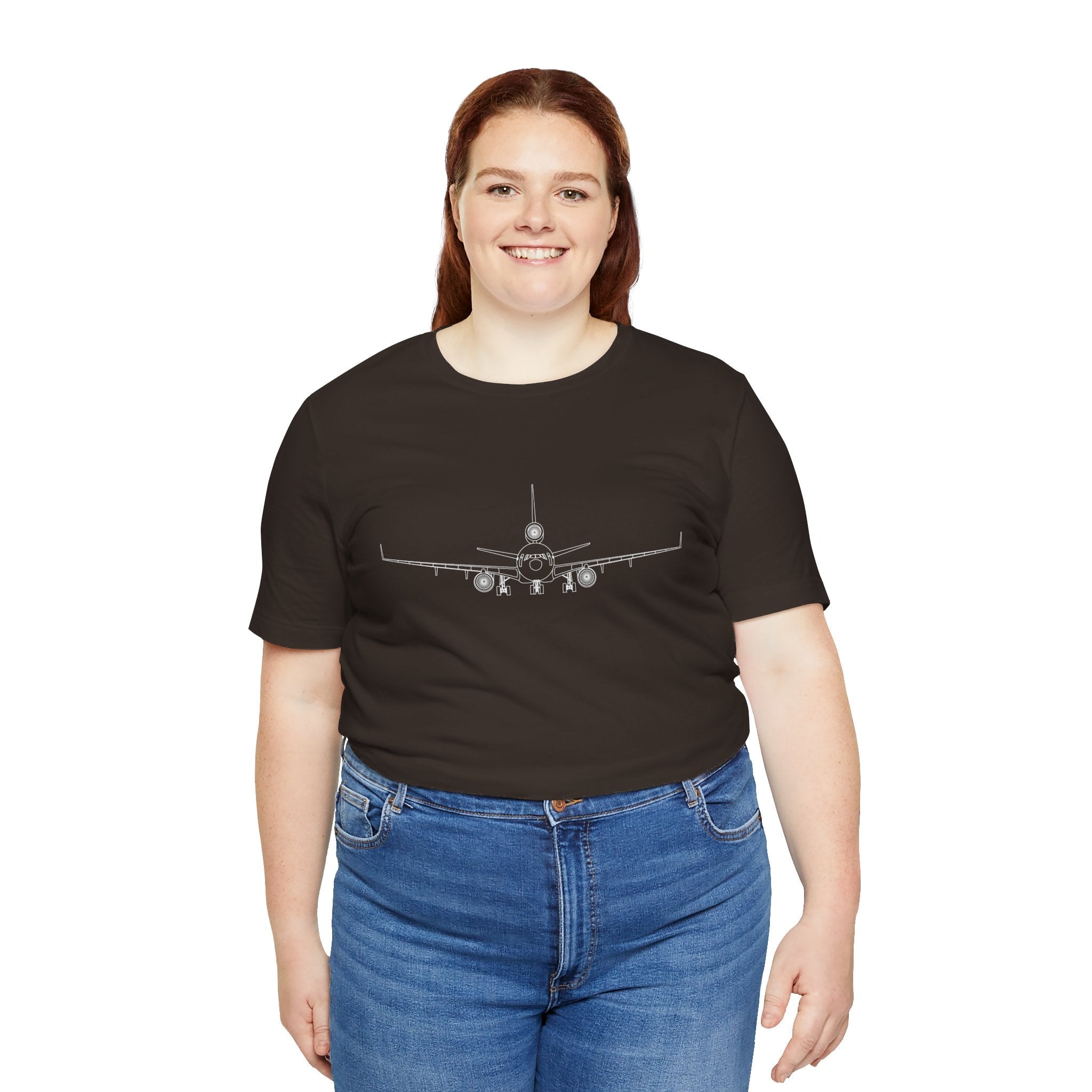 McDonnell Douglas MD-11 Unisex Soft Feel Jersey Short Sleeve Tee - Solid Dark Colors - 100% Airlume combed and ring-spun cotton - T-Shirt - WCUniforms
