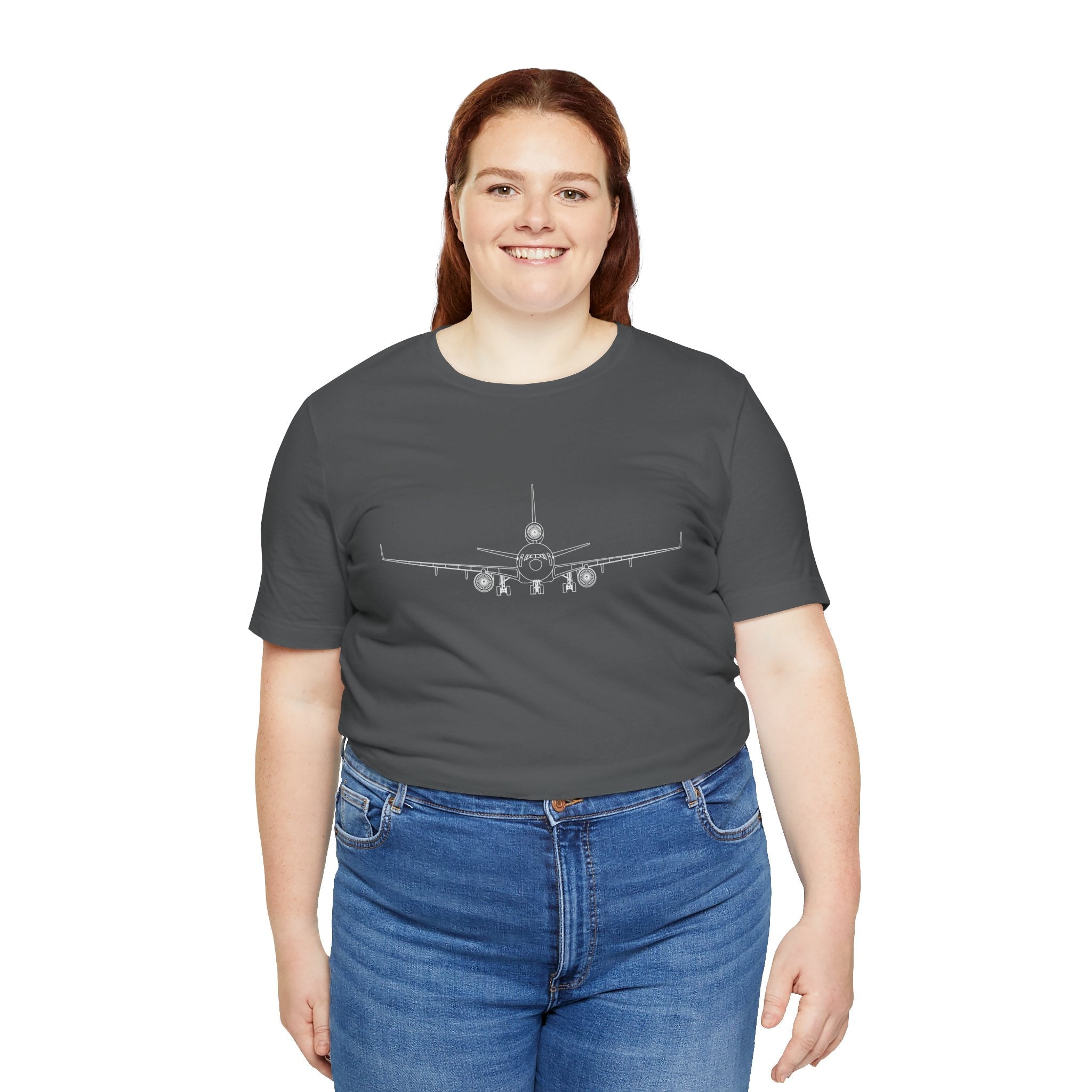 McDonnell Douglas MD-11 Unisex Soft Feel Jersey Short Sleeve Tee - Solid Dark Colors - 100% Airlume combed and ring-spun cotton - T-Shirt - WCUniforms