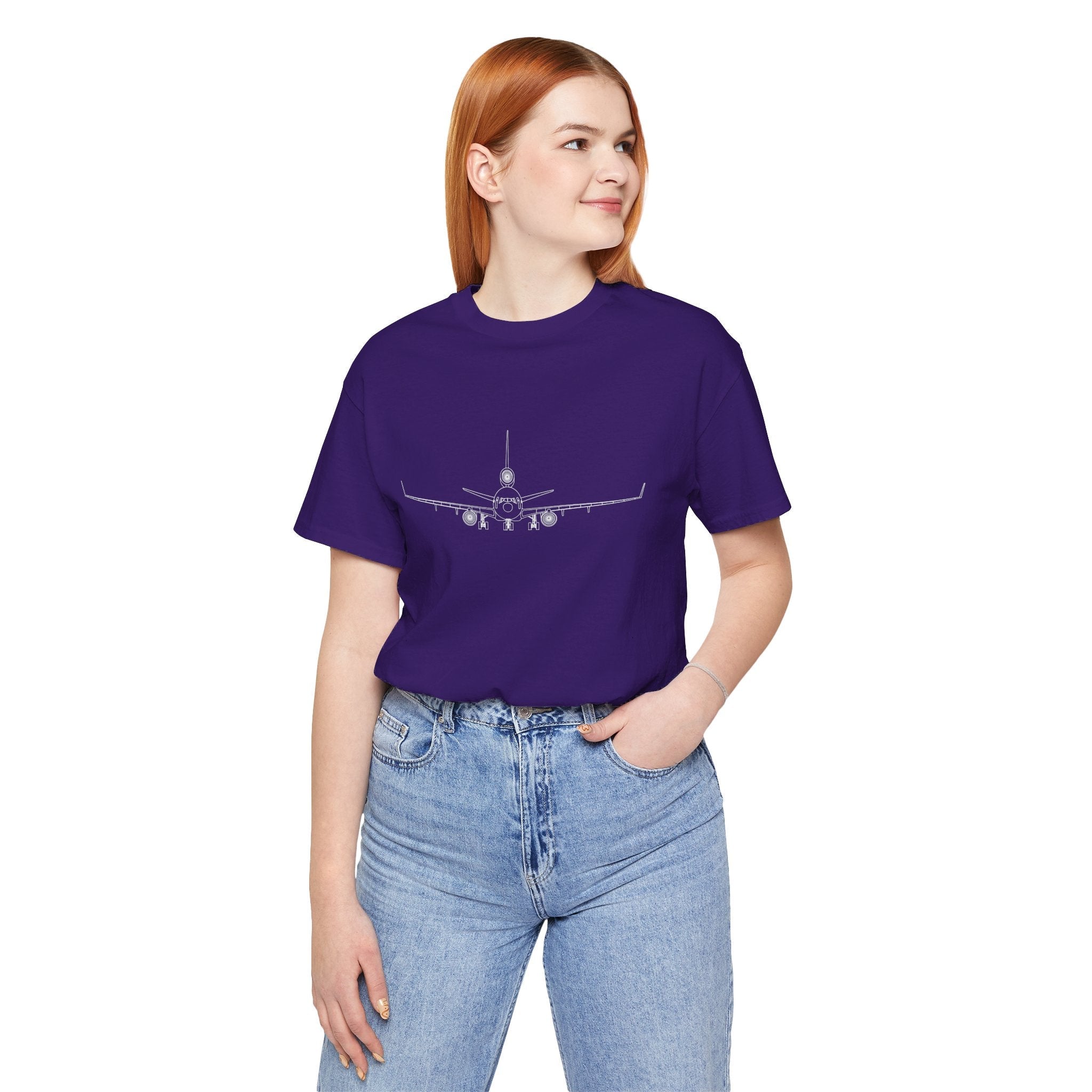 McDonnell Douglas MD-11 Unisex Soft Feel Jersey Short Sleeve Tee - Solid Dark Colors - 100% Airlume combed and ring-spun cotton - T-Shirt - WCUniforms
