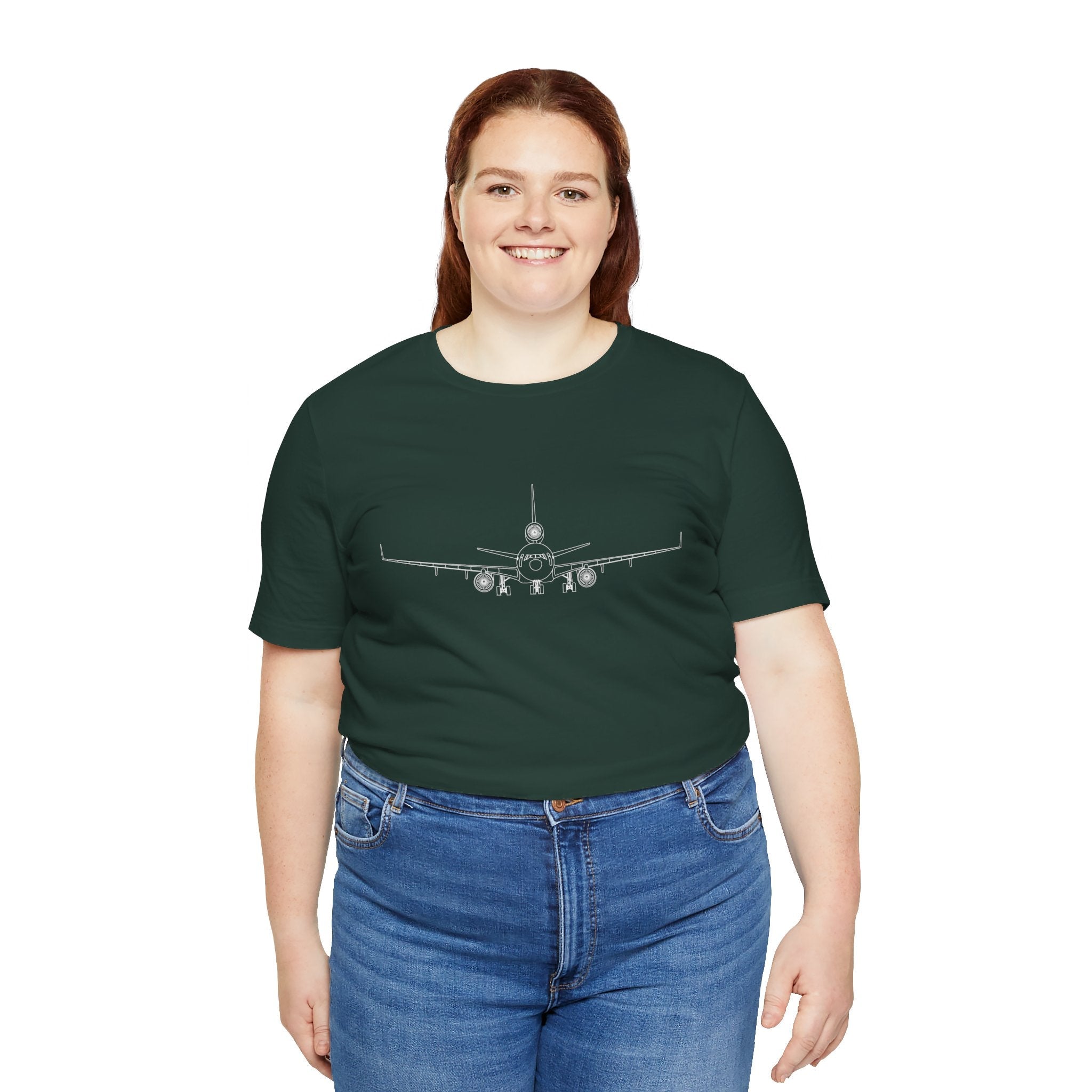 McDonnell Douglas MD-11 Unisex Soft Feel Jersey Short Sleeve Tee - Solid Dark Colors - 100% Airlume combed and ring-spun cotton - T-Shirt - WCUniforms