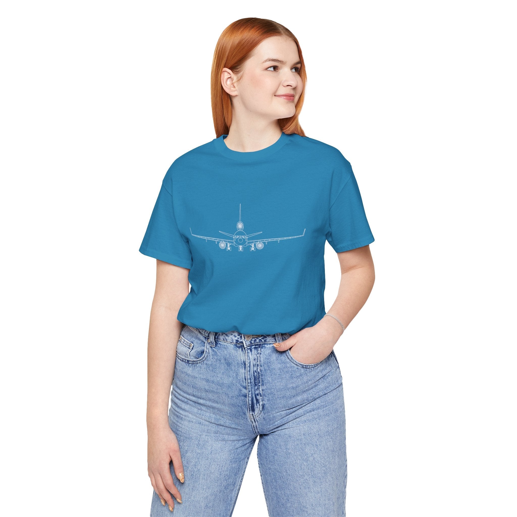 McDonnell Douglas MD-11 Unisex Soft Feel Jersey Short Sleeve Tee - Solid Dark Colors - 100% Airlume combed and ring-spun cotton - T-Shirt - WCUniforms